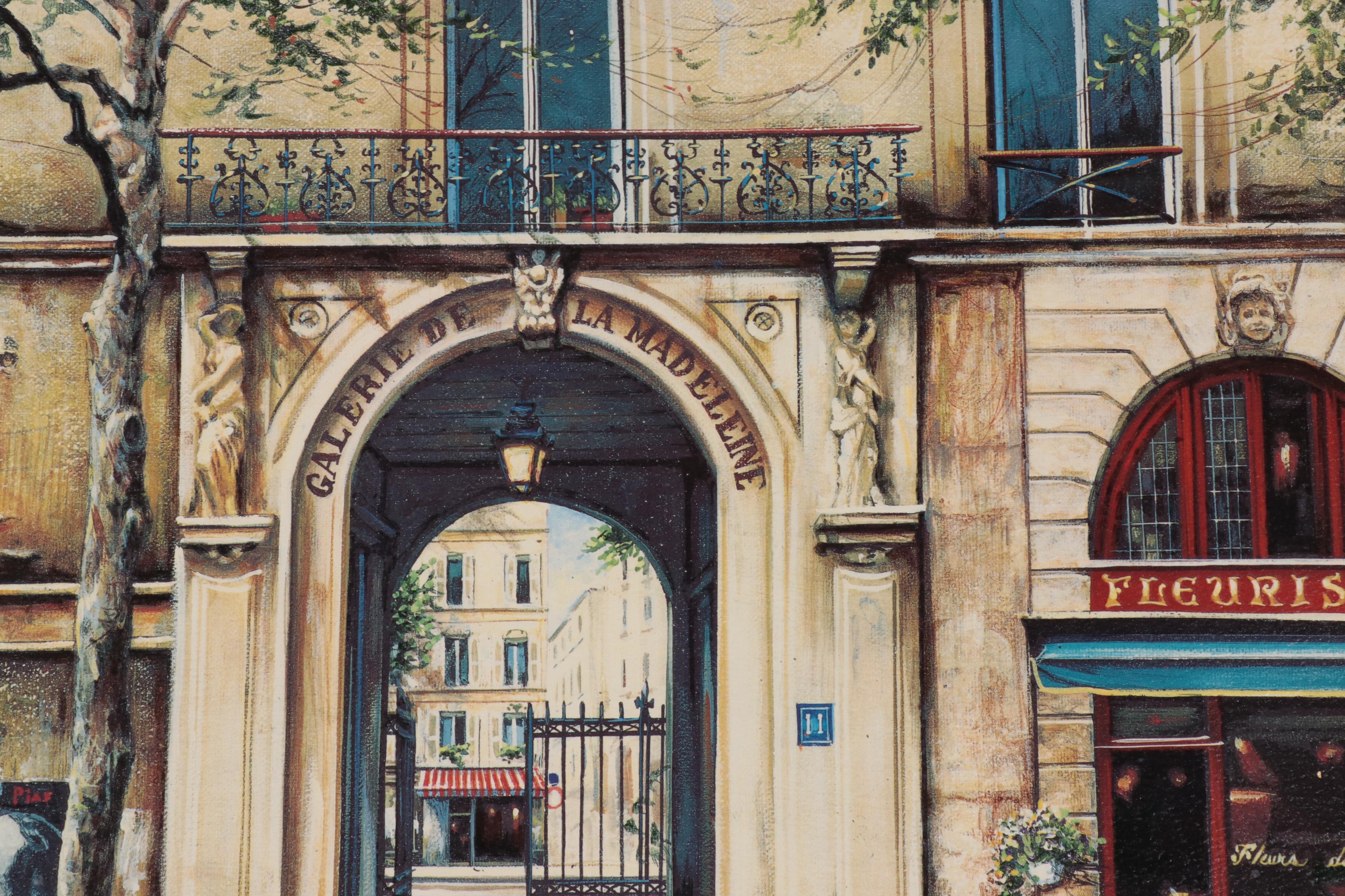 Louis Robichaud Giclée of Paris Street Scene "La Madeleine"
