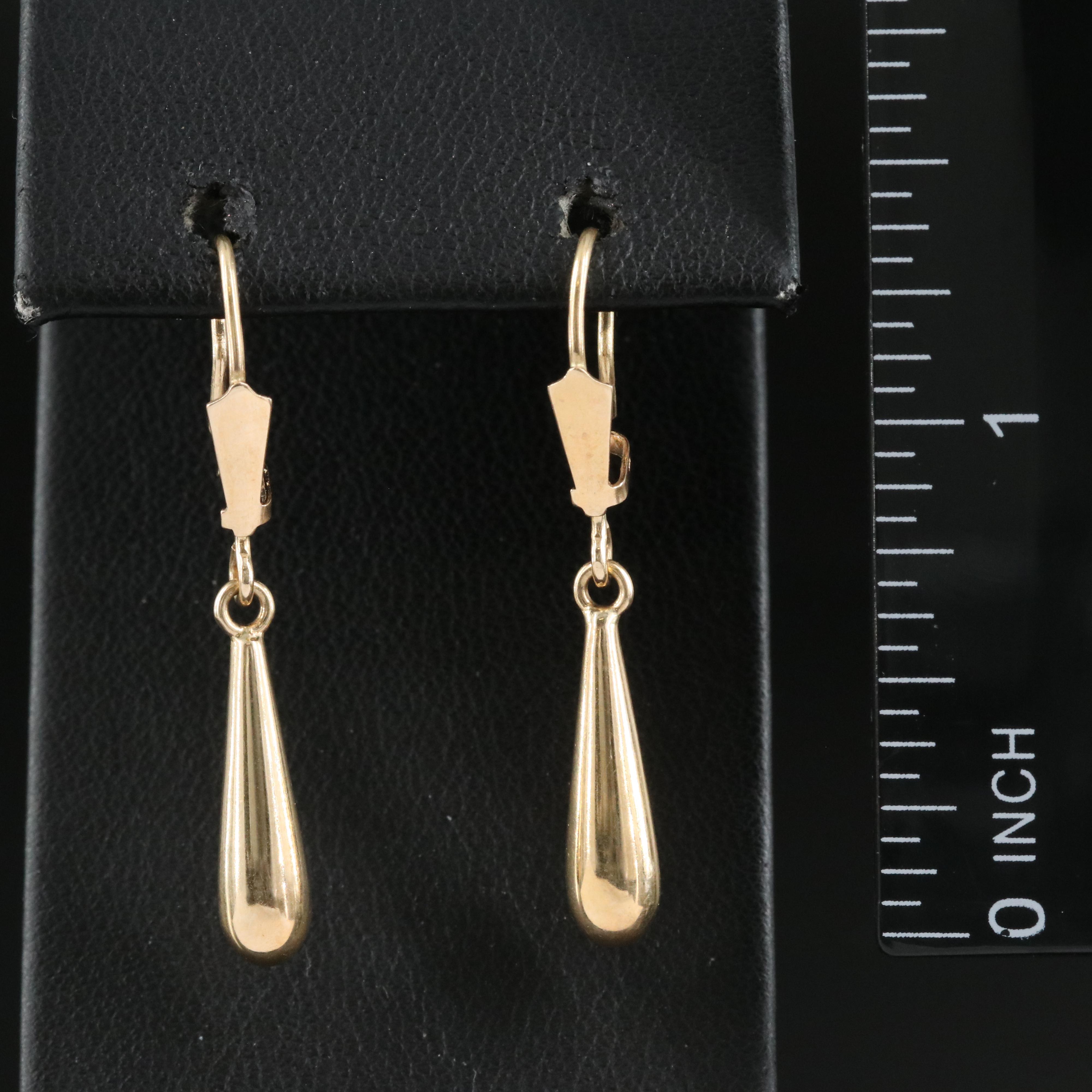 14K Pendulum Earrings