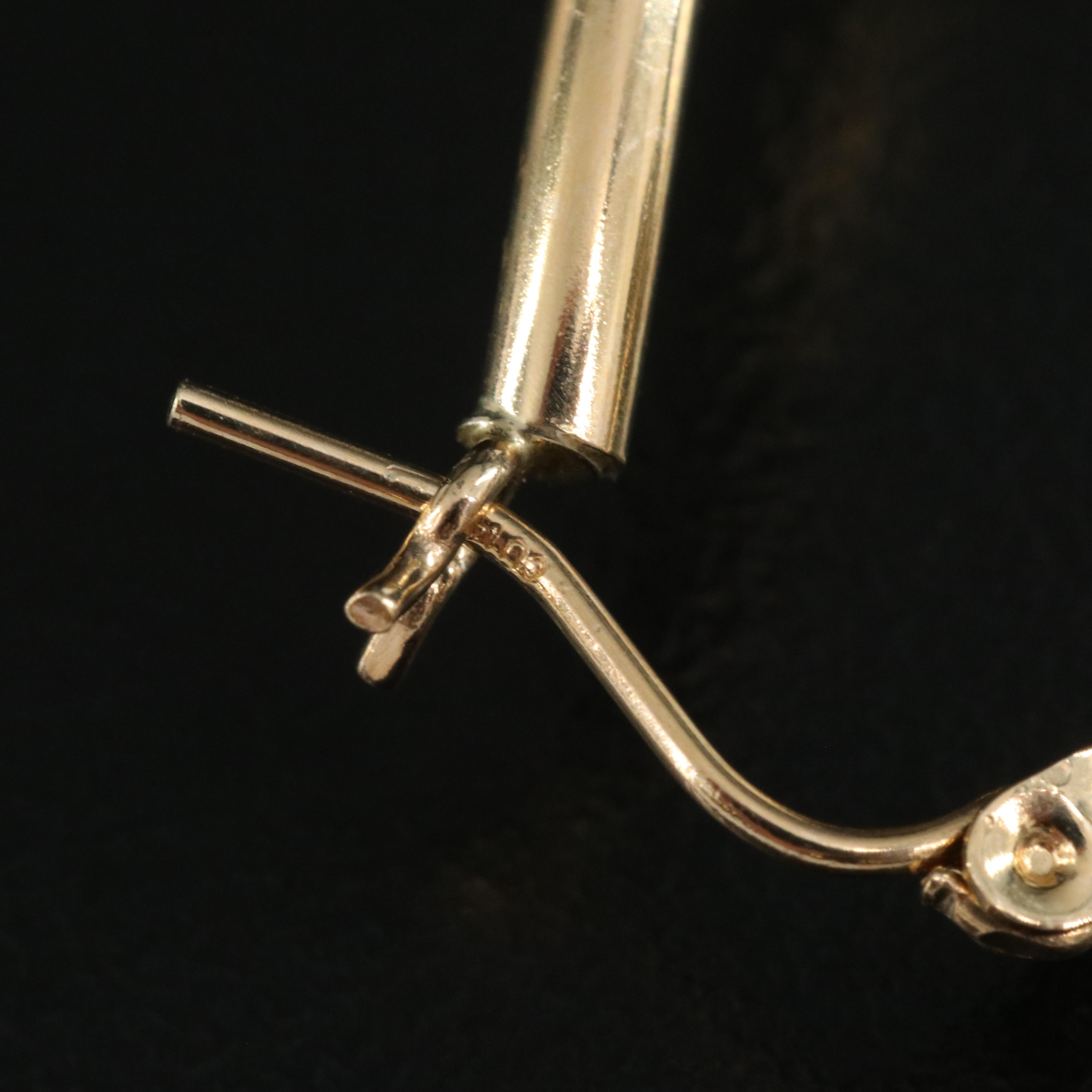 14K Infinity Style Hoop Earrings