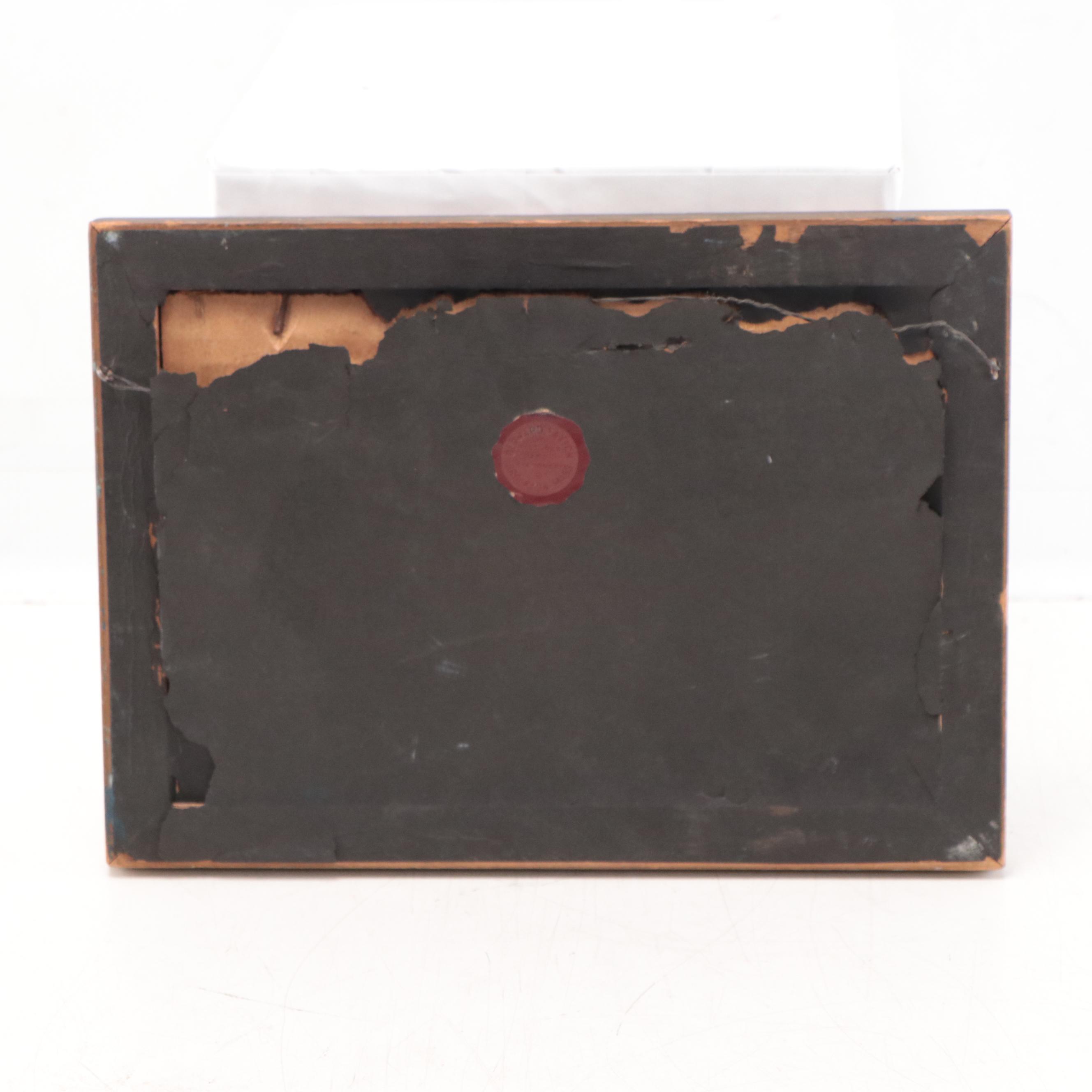 Oil Painting of Sailing Ship On Ocean, Early 20th Century