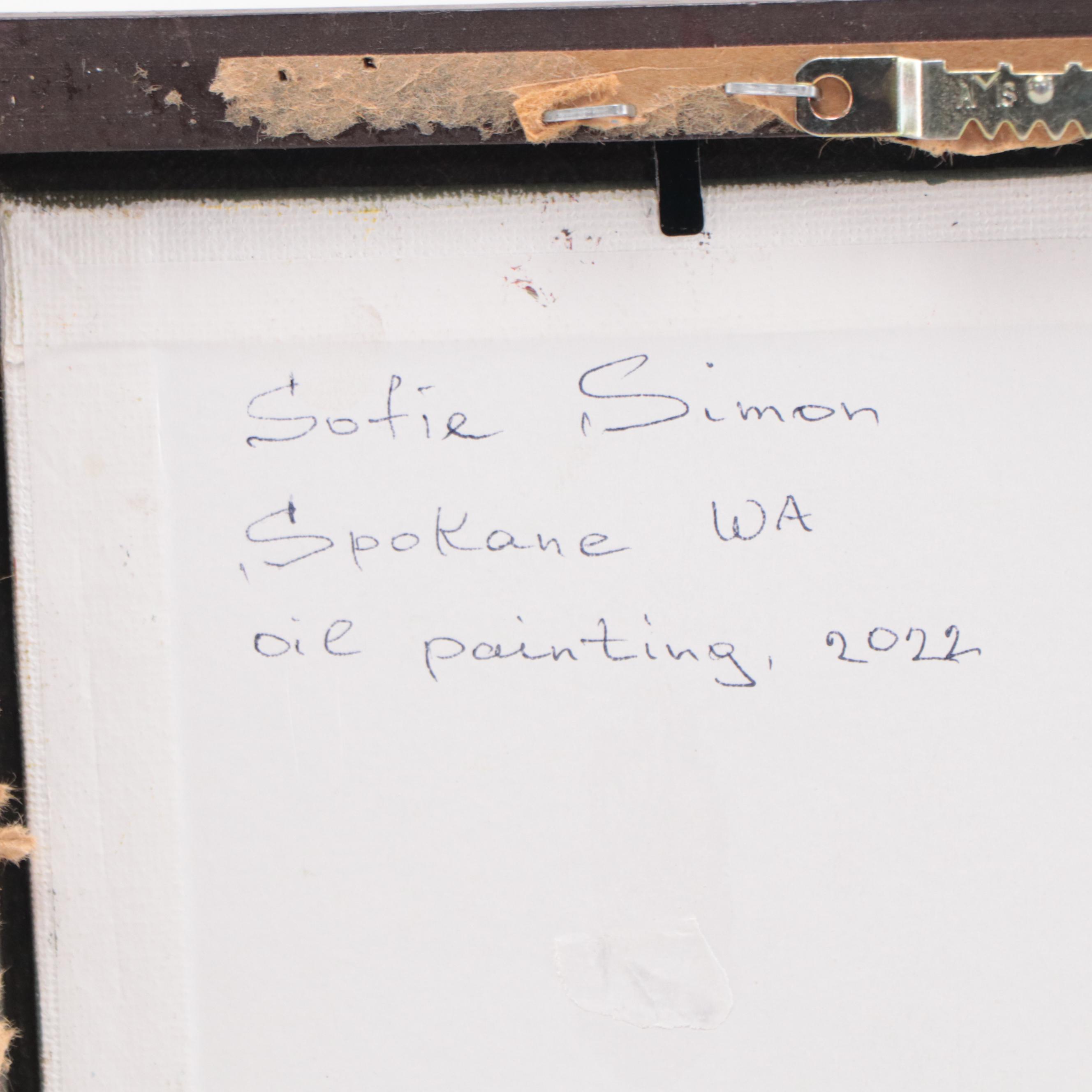 Sophie Simon Oil Painting of Rabbit, 2022