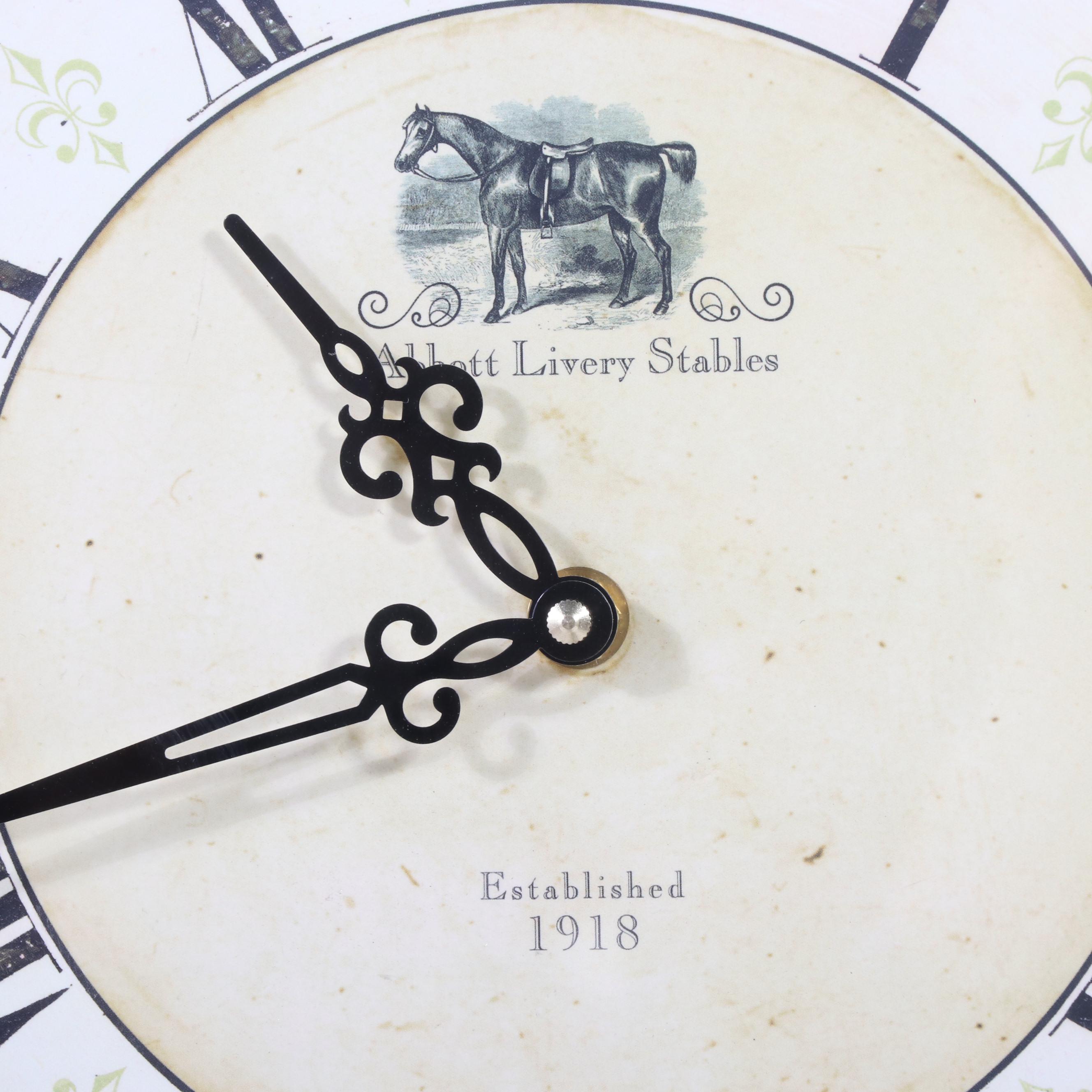 Uttermost "Revelation" Gilt Metal and Marble-Veneered Clock