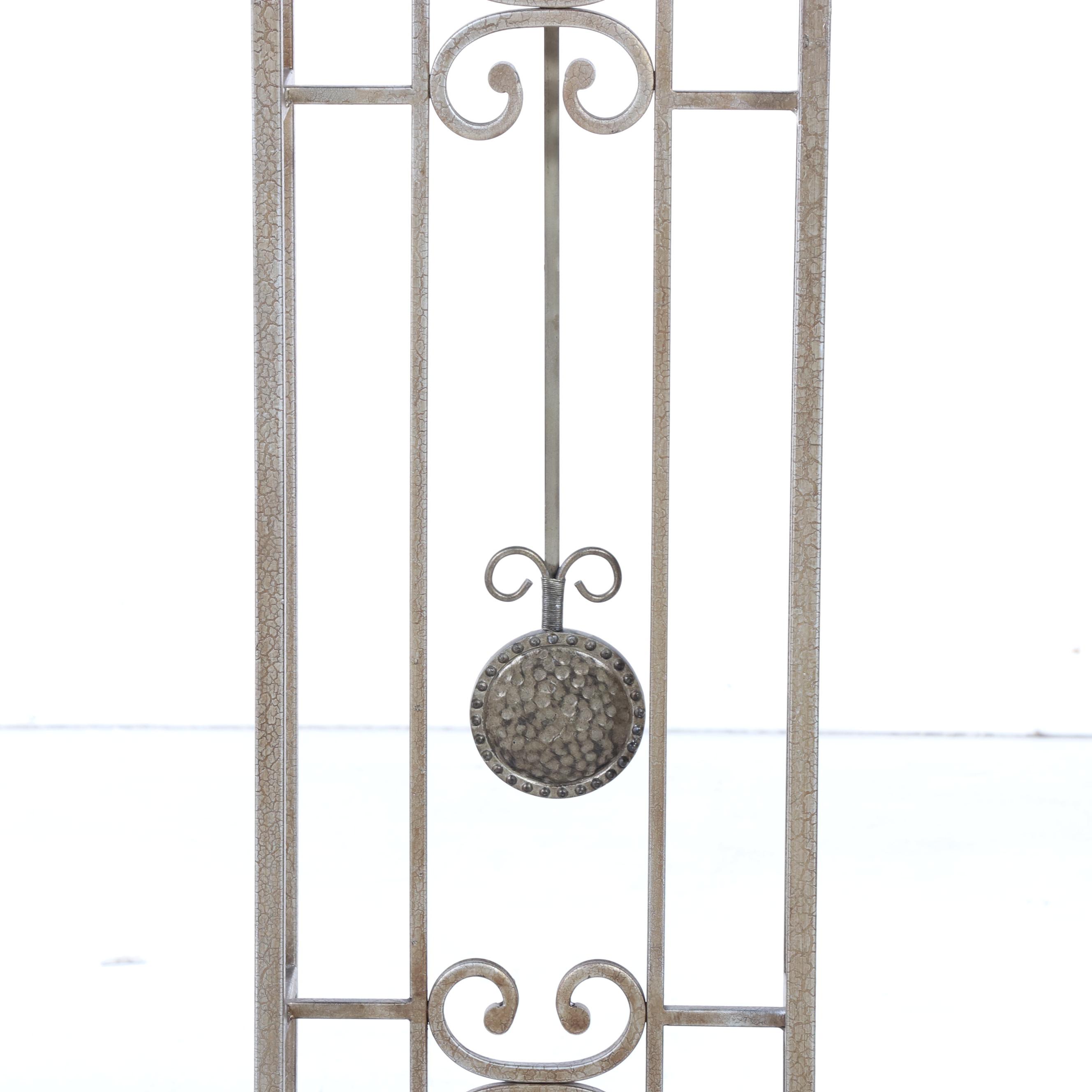 Uttermost "Revelation" Gilt Metal and Marble-Veneered Clock