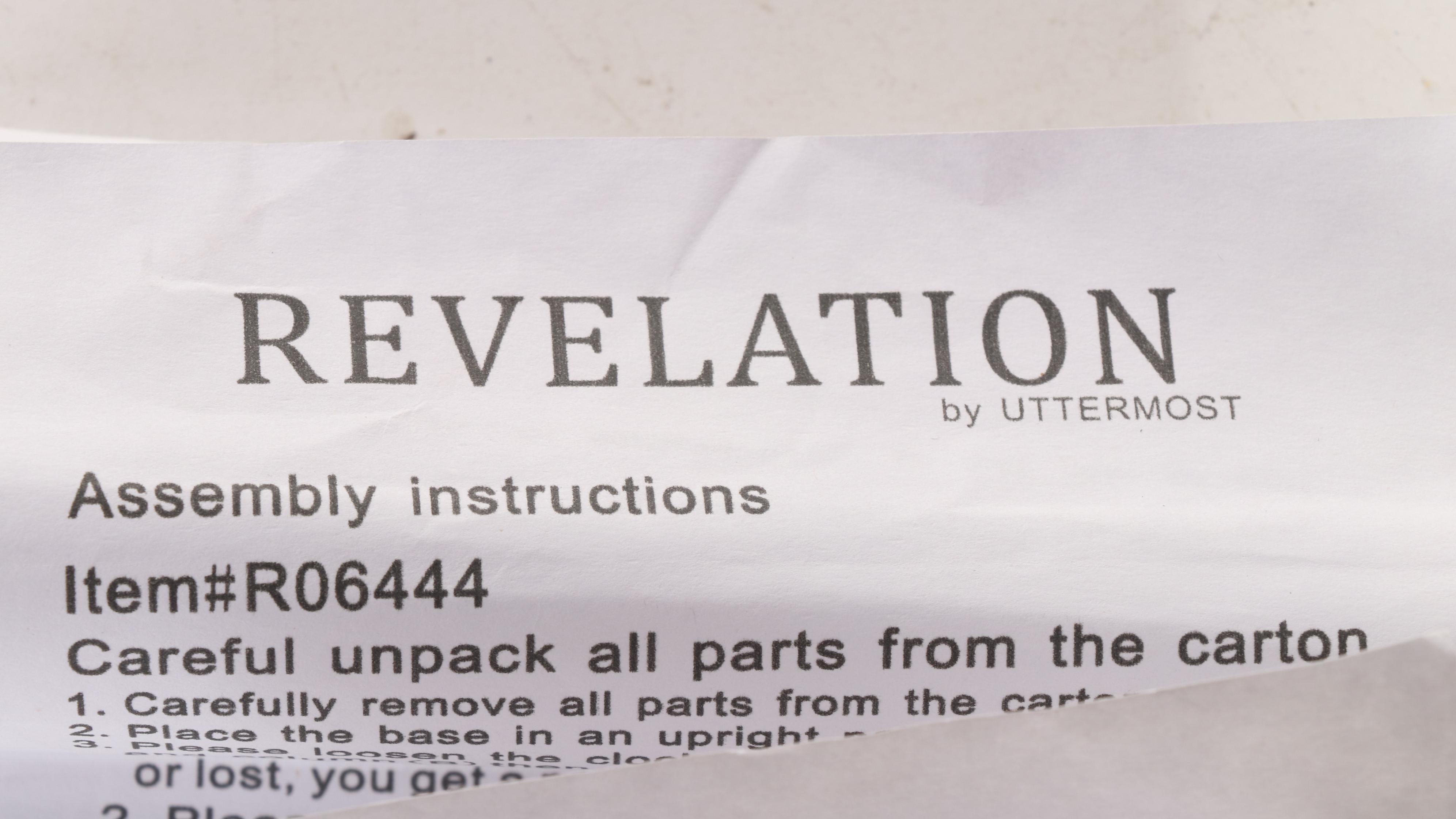 Uttermost "Revelation" Gilt Metal and Marble-Veneered Clock