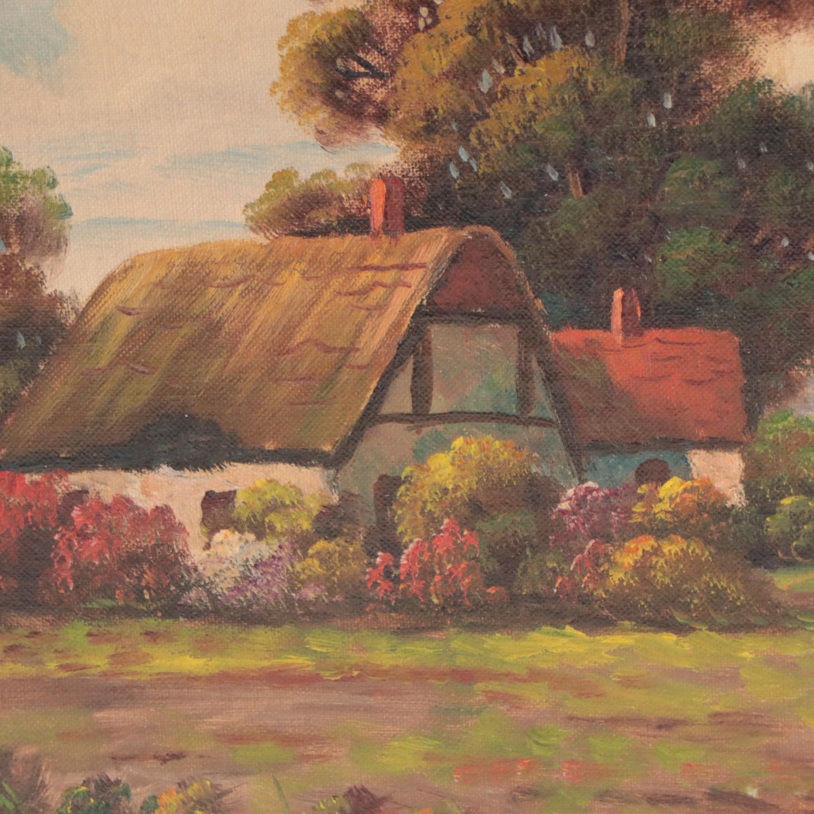 Augustus Spencer Oil Painting "A Yorkshire Cottage"