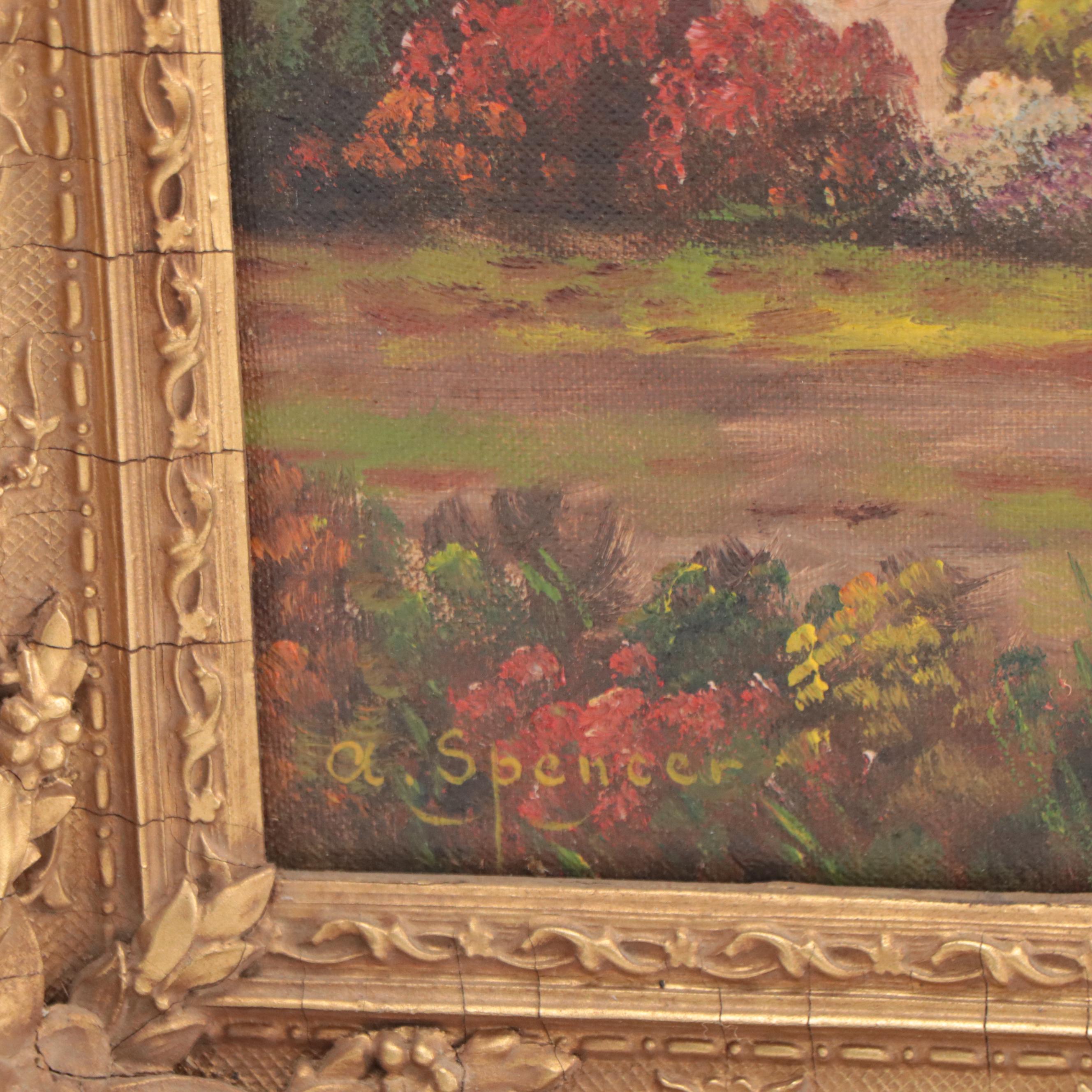 Augustus Spencer Oil Painting "A Yorkshire Cottage"