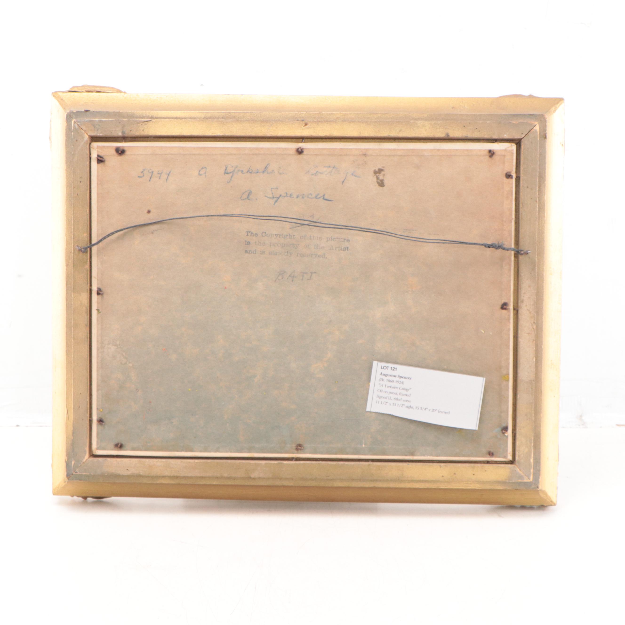 Augustus Spencer Oil Painting "A Yorkshire Cottage"