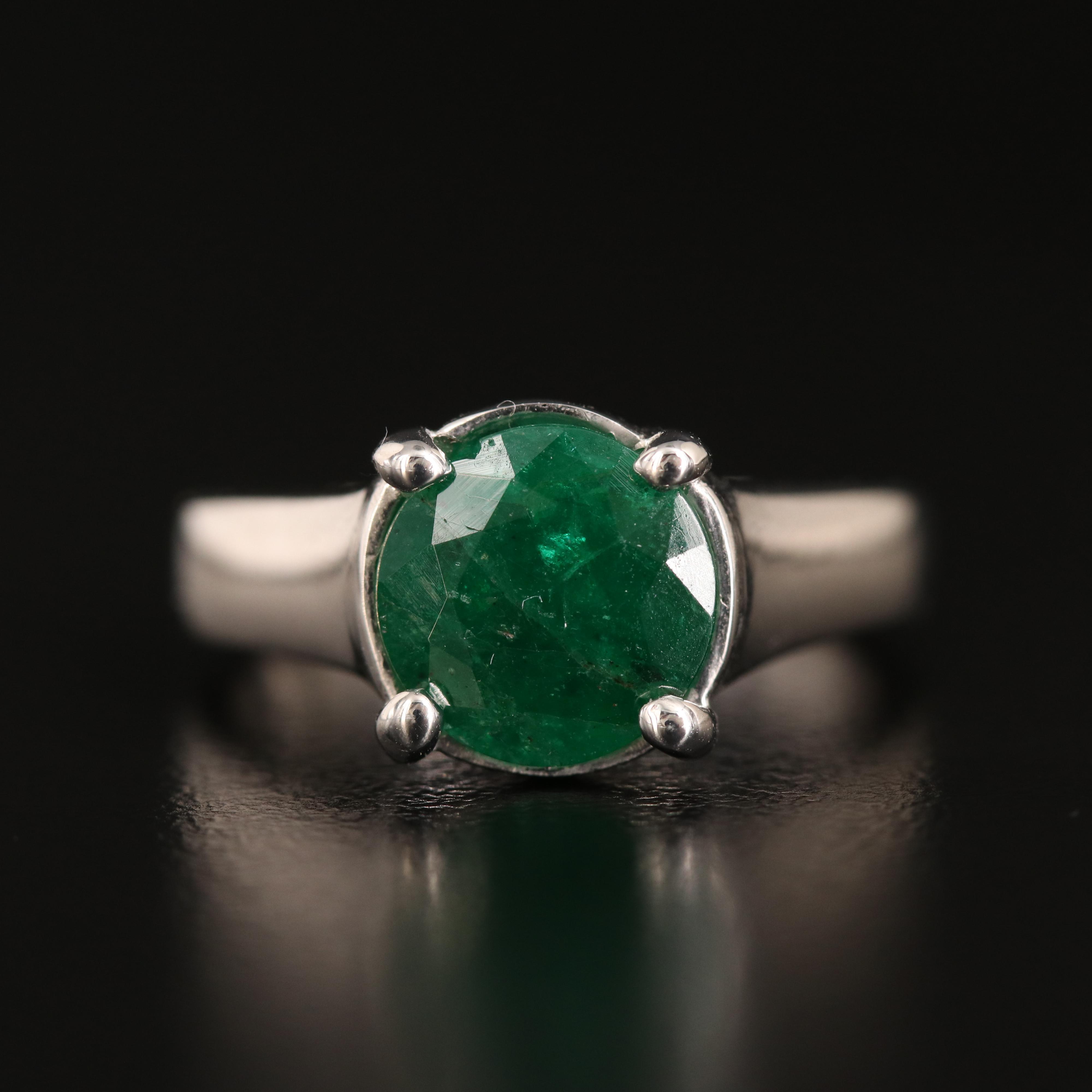14K 2.21 CT Emerald Ring