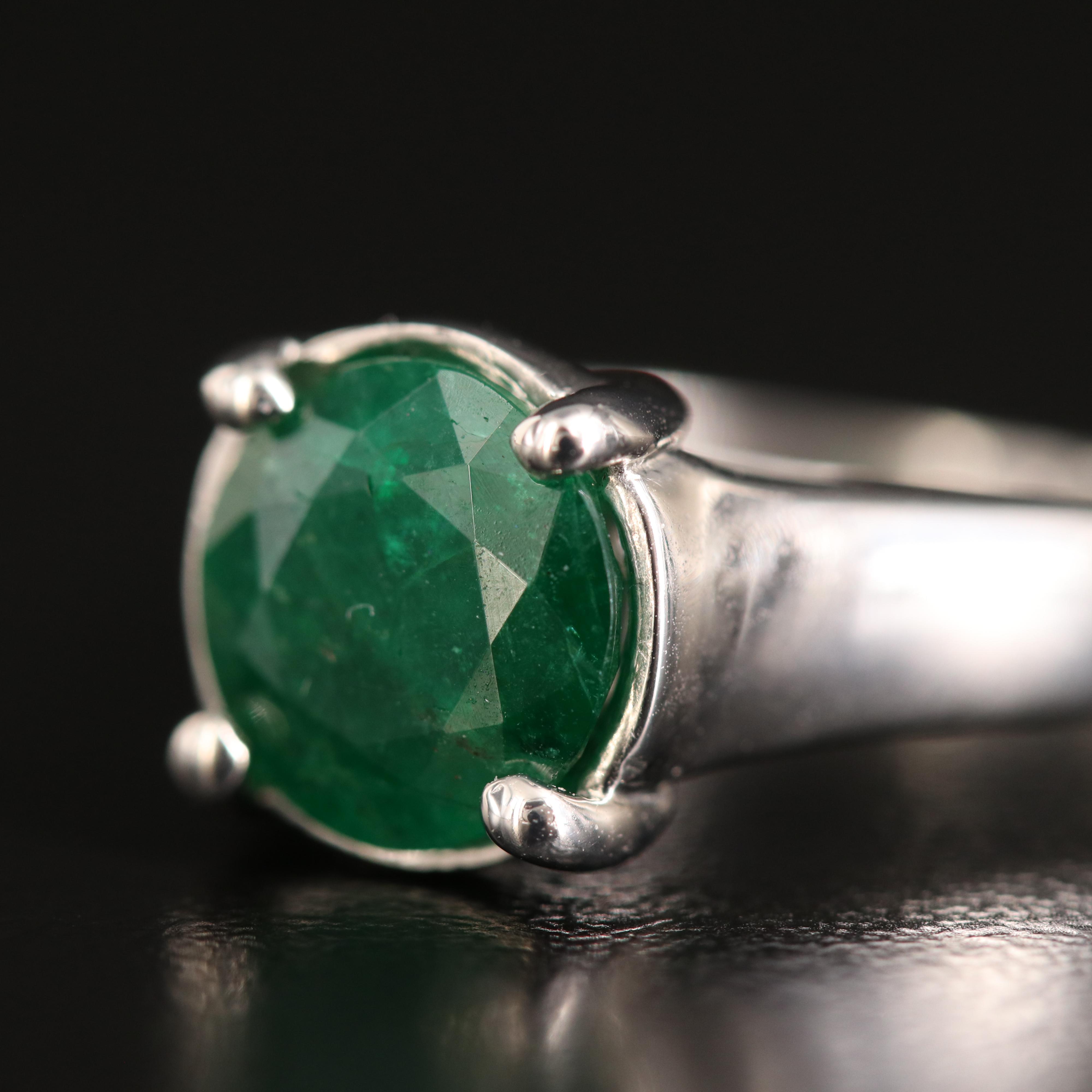 14K 2.21 CT Emerald Ring