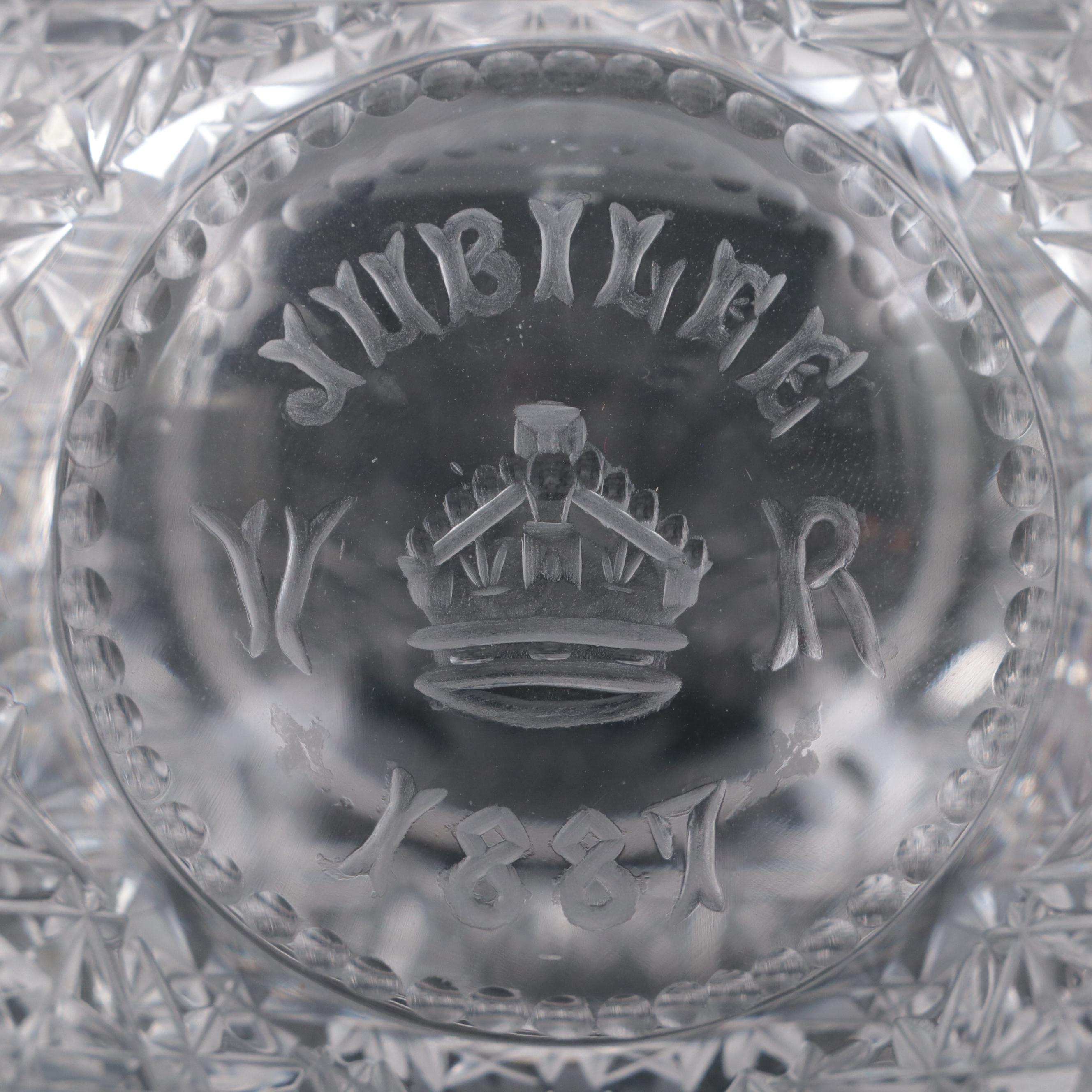 Queen Victoria Golden Jubilee Engraved and Other Perfume Bottle, 19th Century