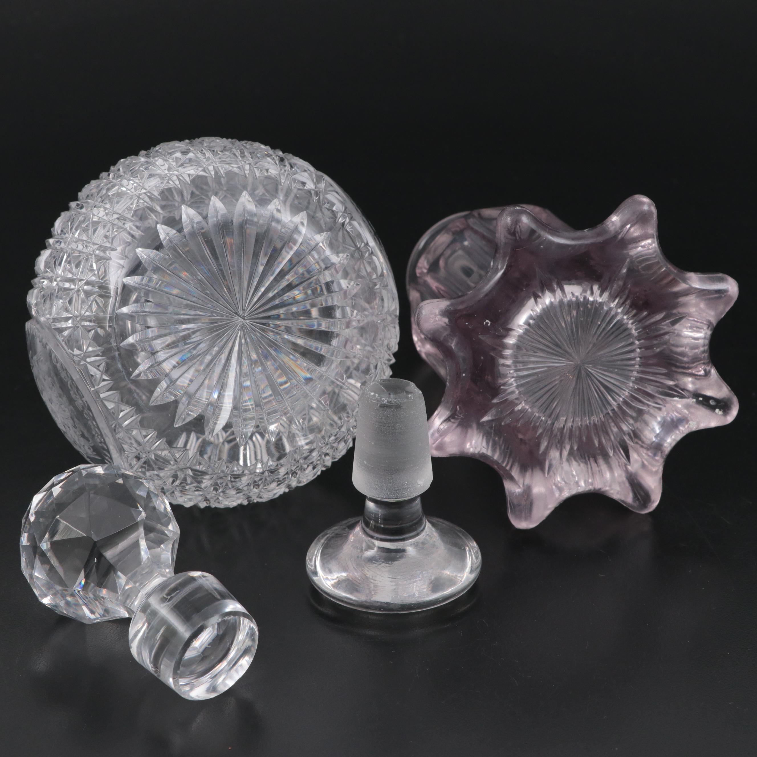 Queen Victoria Golden Jubilee Engraved and Other Perfume Bottle, 19th Century