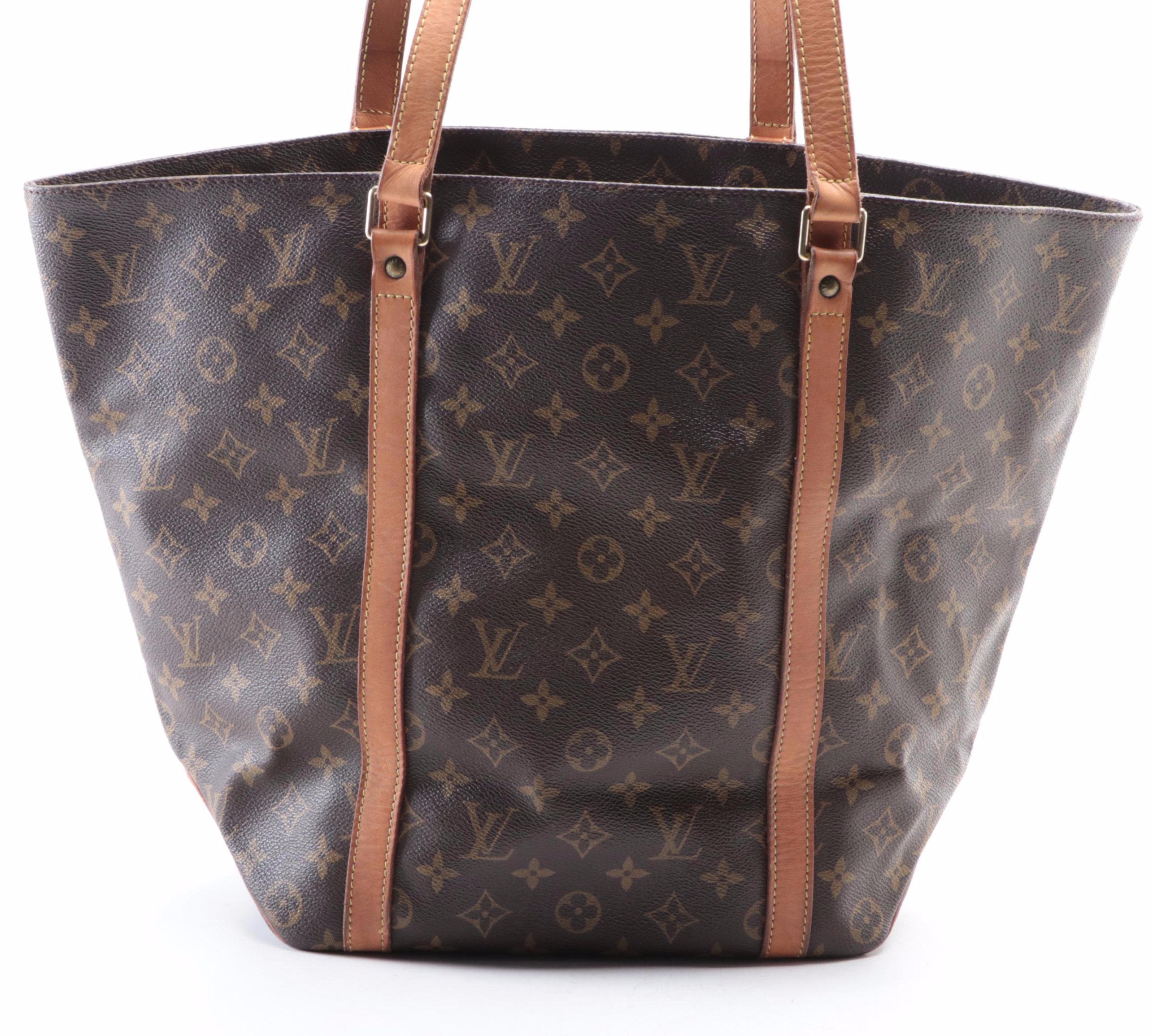 Louis Vuitton Sac Shopping Tote in Monogram Canvas and Vachetta Leather