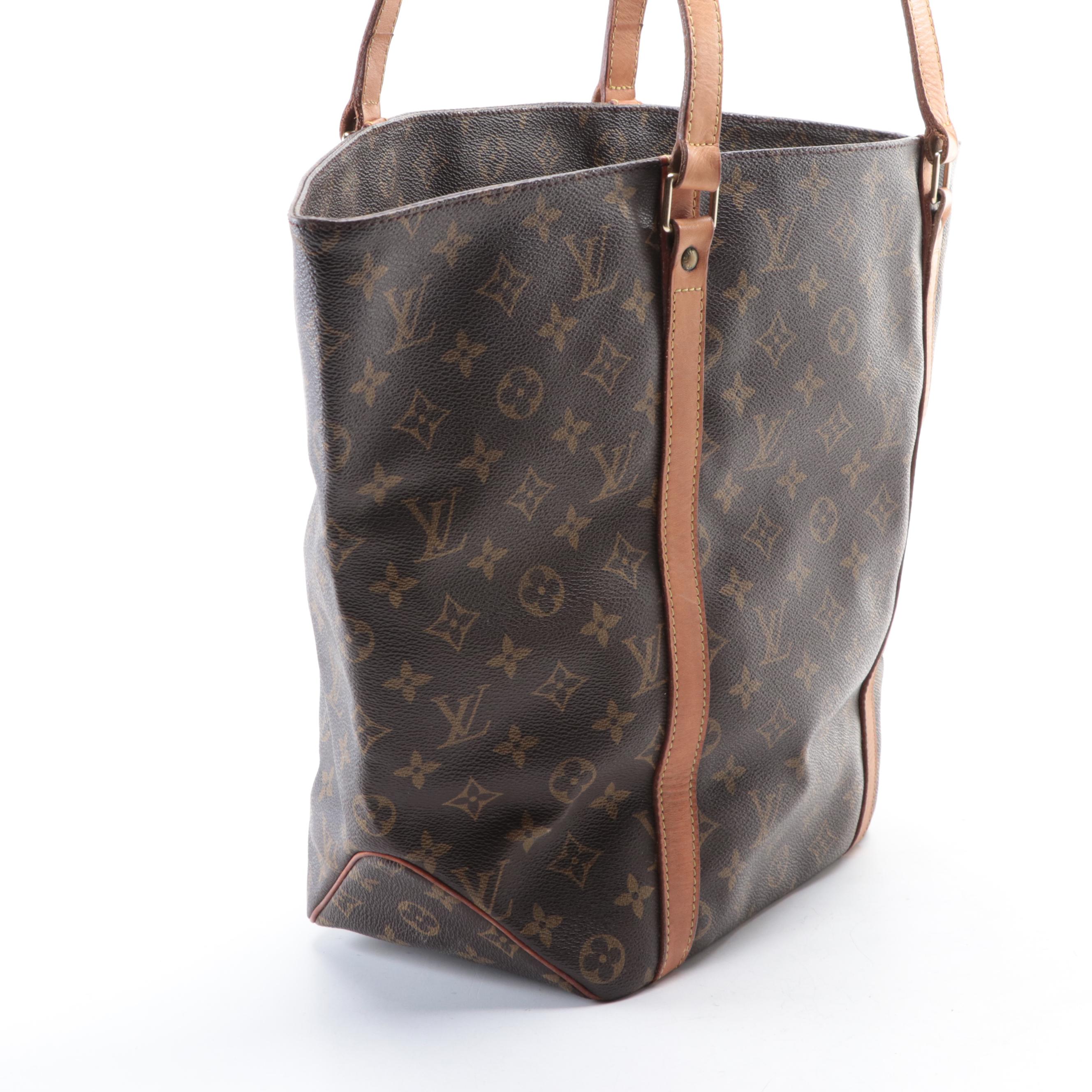 Louis Vuitton Sac Shopping Tote in Monogram Canvas and Vachetta Leather