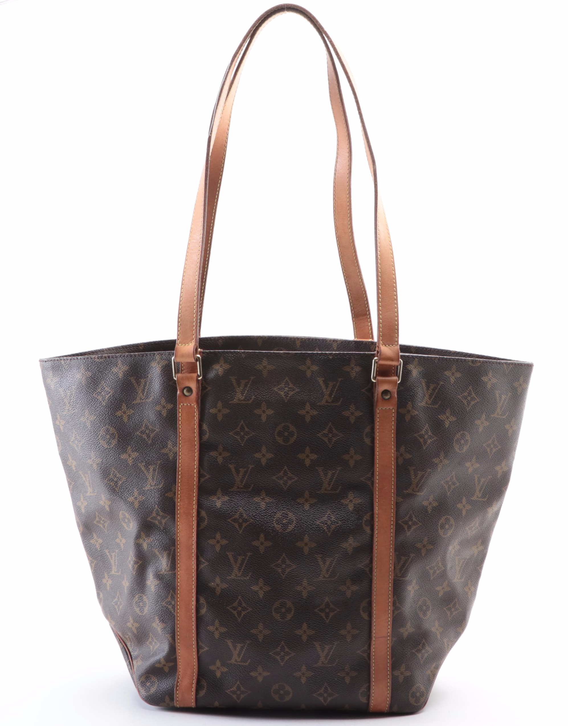 Louis Vuitton Sac Shopping Tote in Monogram Canvas and Vachetta Leather