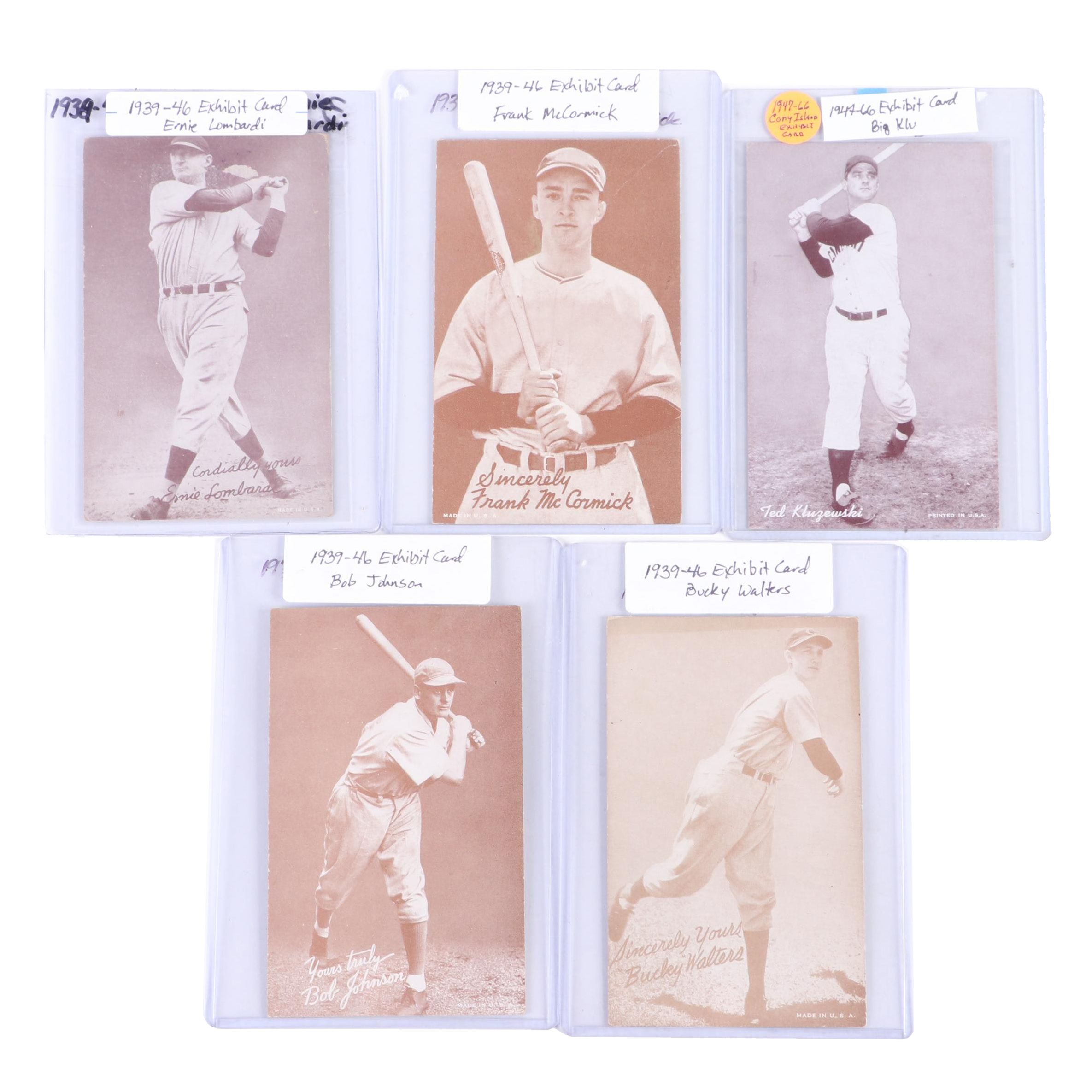 Exhibit Baseball Cards with McCormick, Kluszewski and More, Mid-20th C.