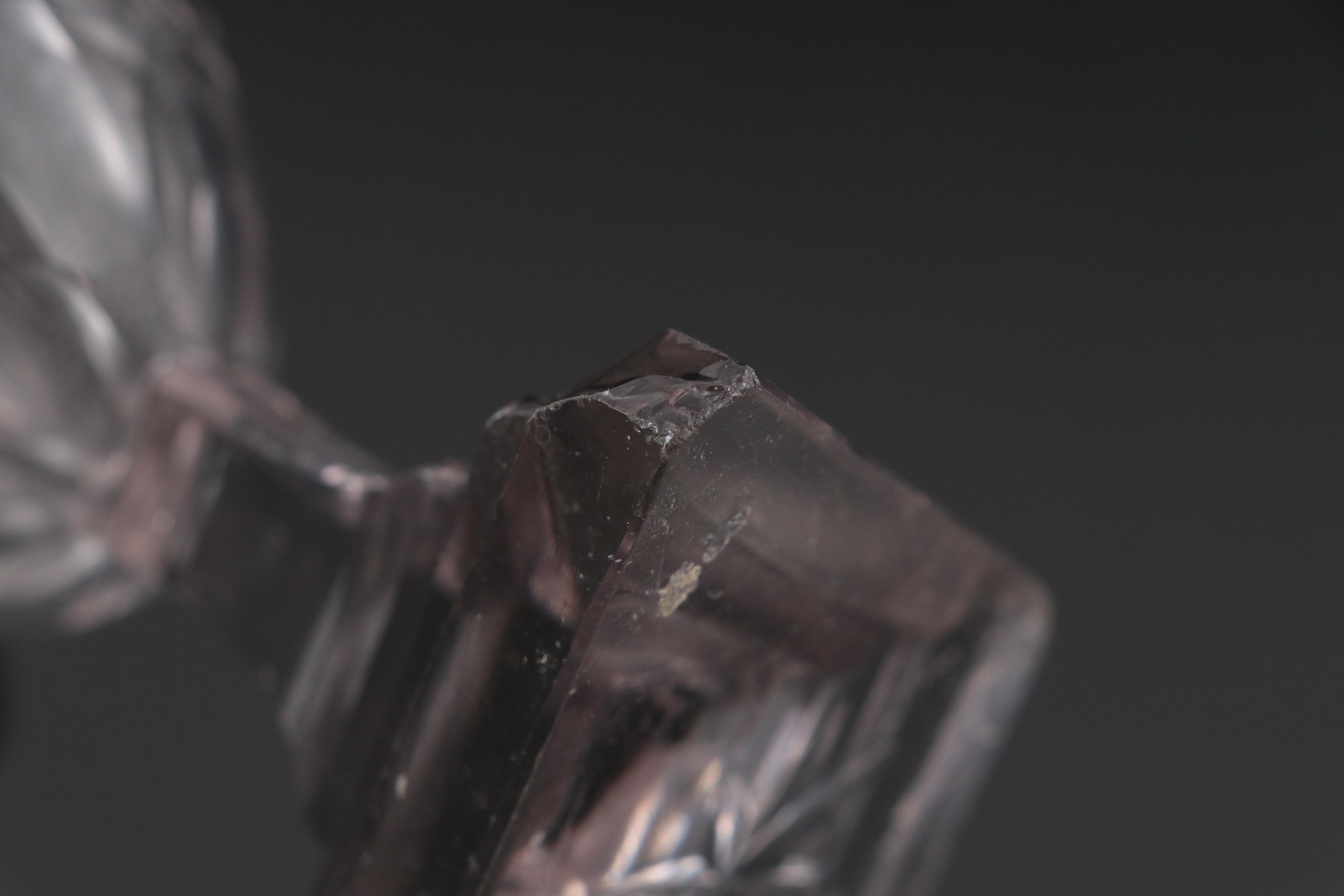 Anglo-Irish Navette Shaped Salt Dip with Other Salt Cellars and Glass Tableware