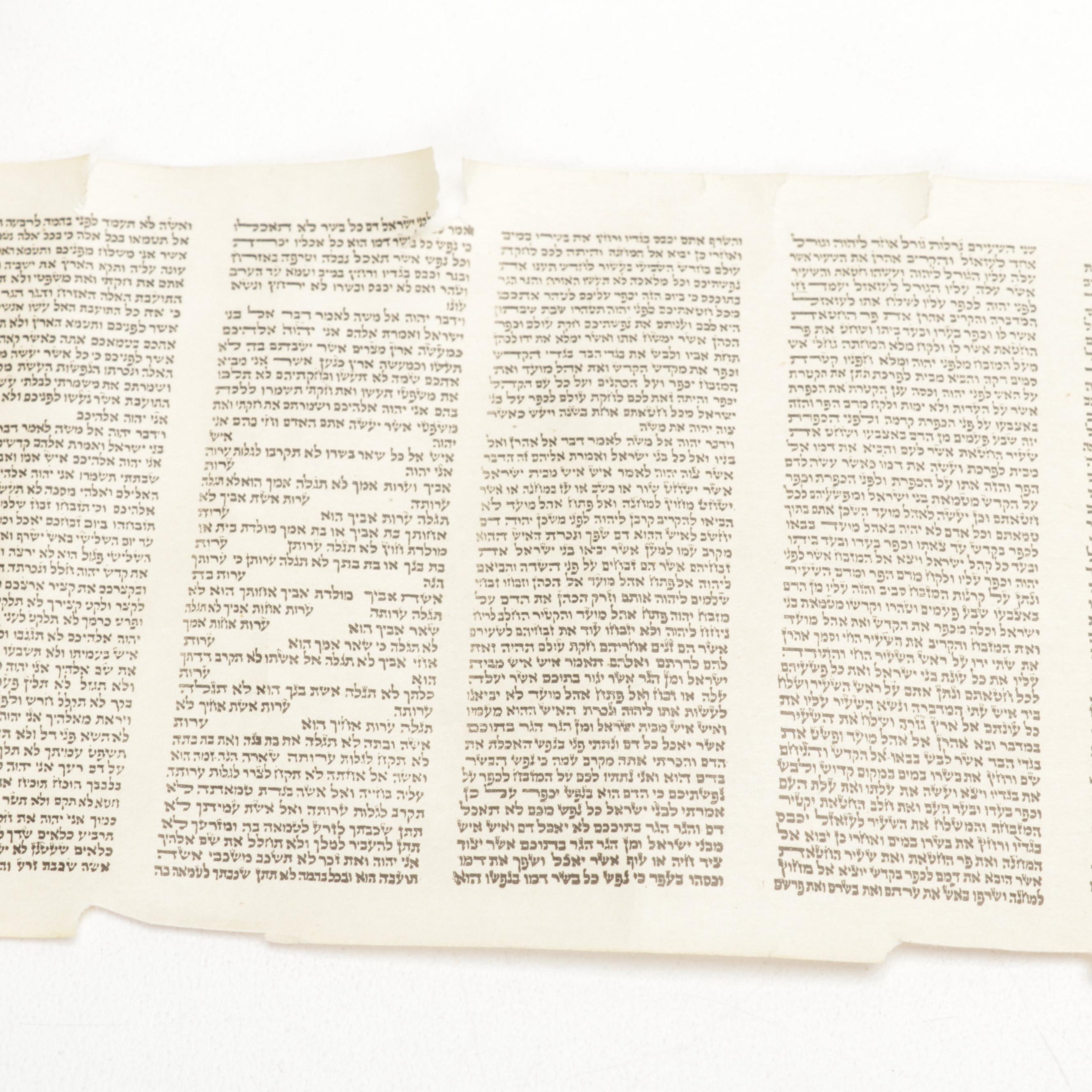 Hebrew Torah Scroll with Cover