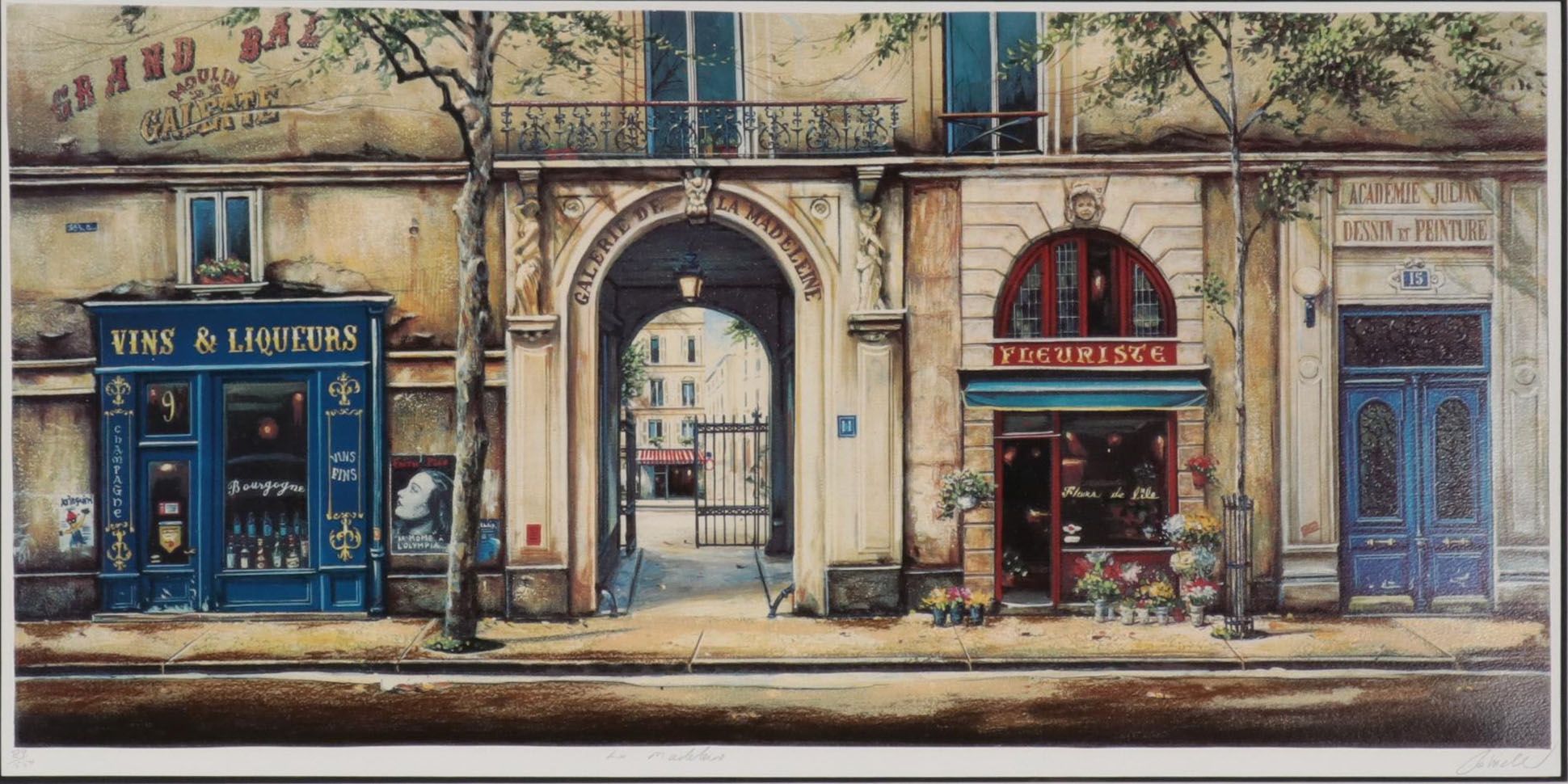 Louis Robichaud Giclée of Paris Street Scene "La Madeleine"