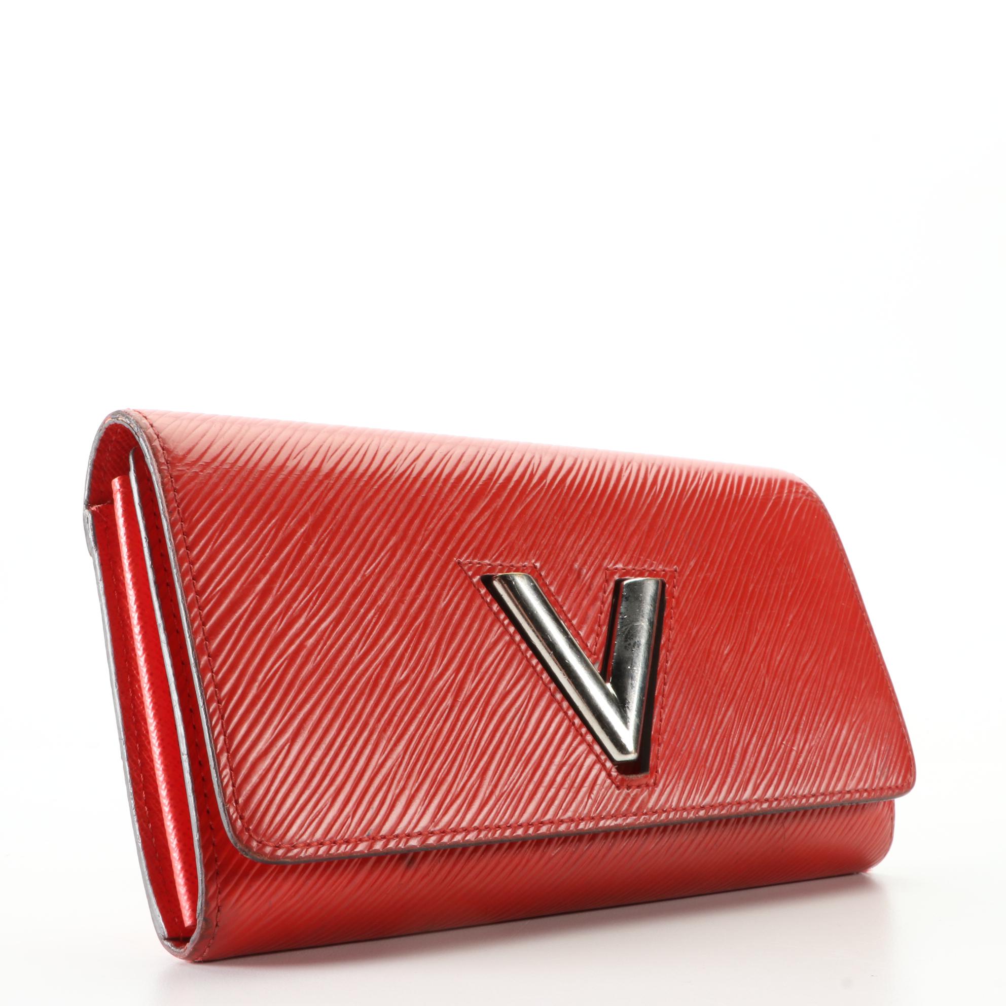 Louis Vuitton Twist Long Wallet in Coquelicot Red Epi Leather