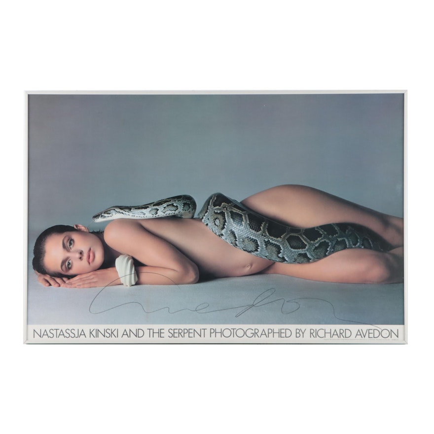Richard Avedon Signed Poster "Nastassja Kinski and the Serpent," 1981