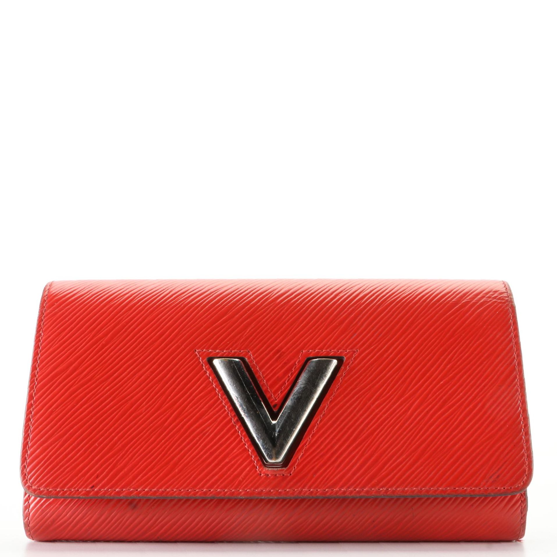 Louis Vuitton Twist Long Wallet in Coquelicot Red Epi Leather