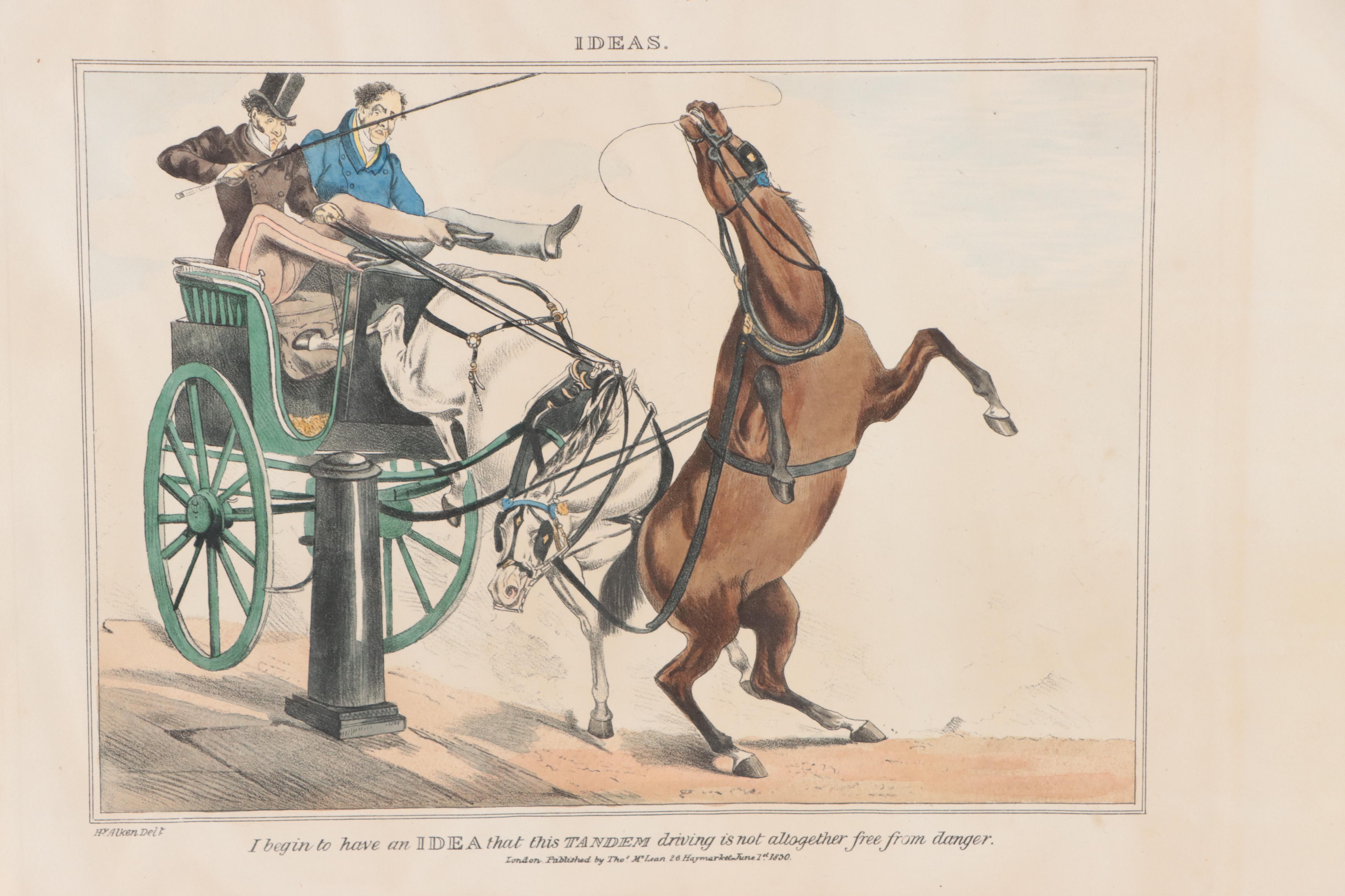 Hand-Colored Lithographs After Henry Alken of Hunting Scenes