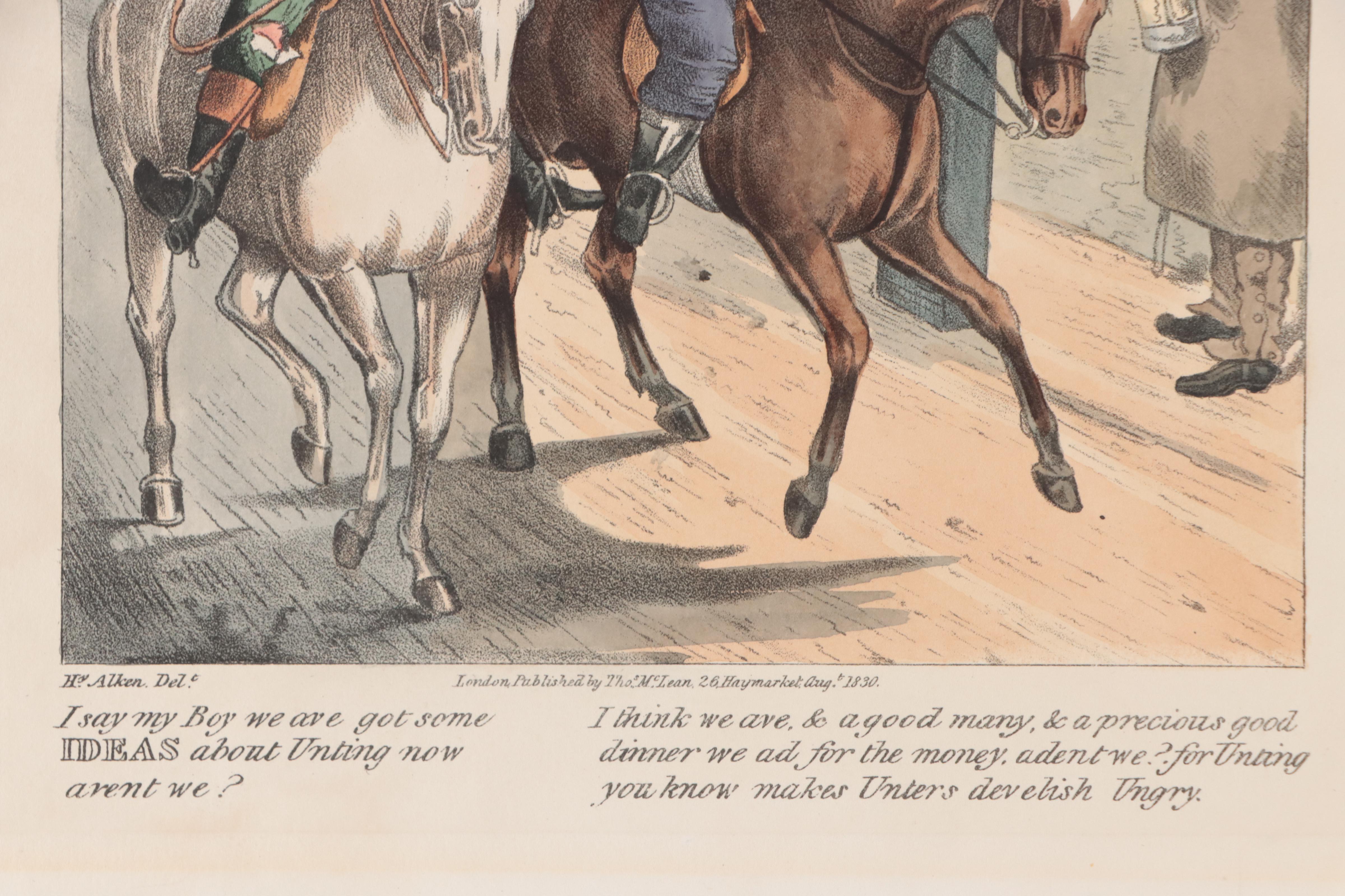 Hand-Colored Lithographs After Henry Alken of Hunting Scenes