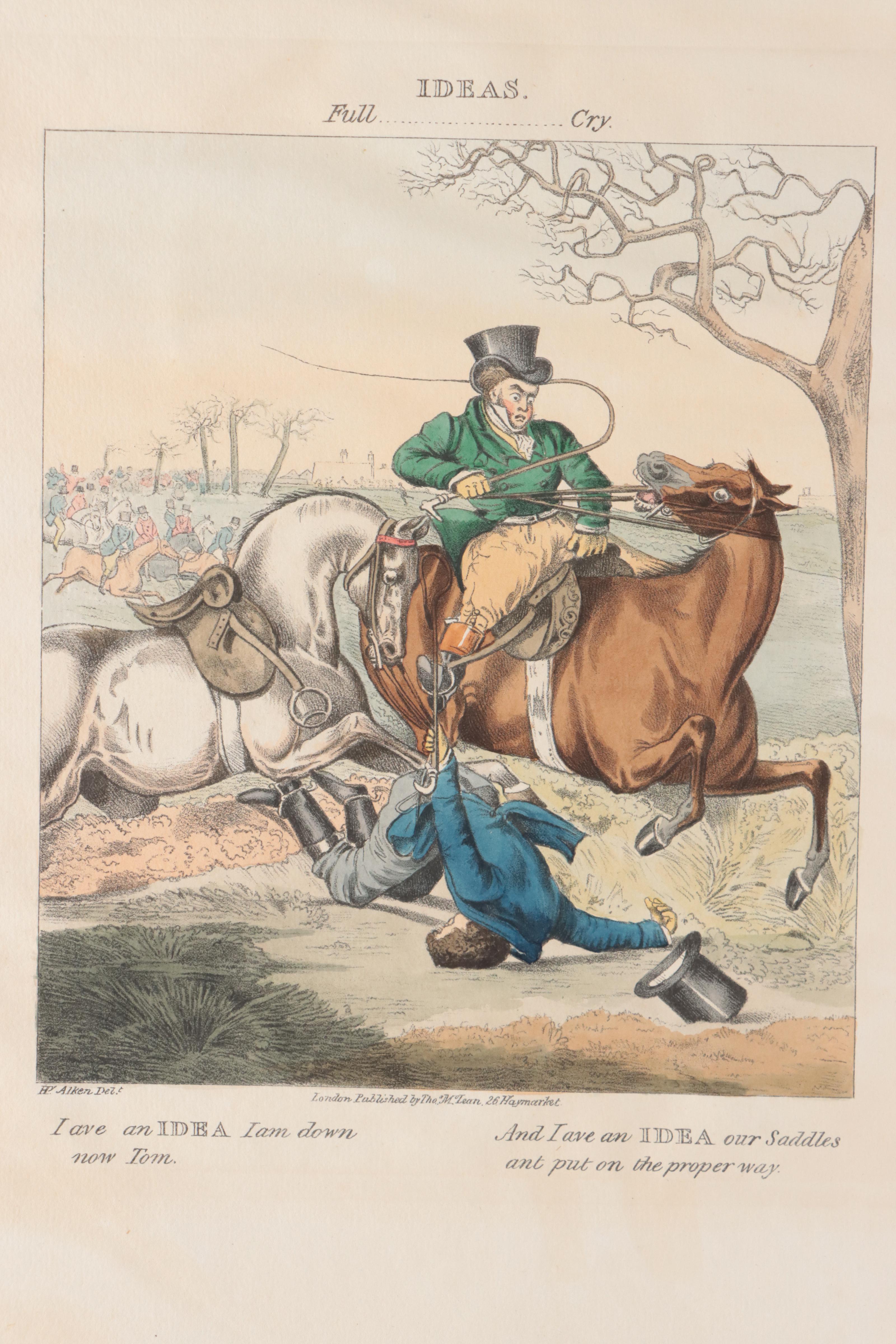 Hand-Colored Lithographs After Henry Alken of Hunting Scenes
