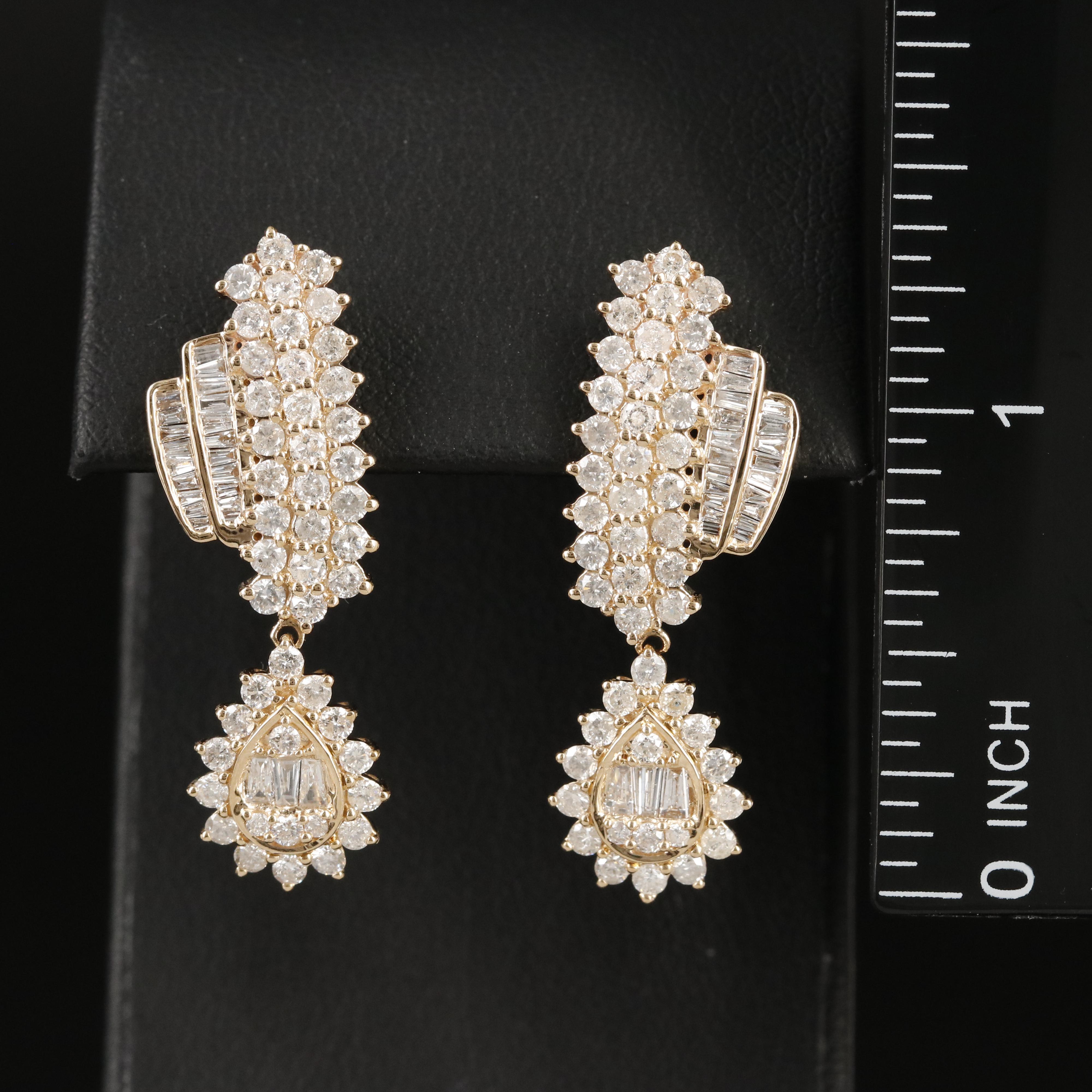 14K 2.53 CTW Diamond Pendant Earrings