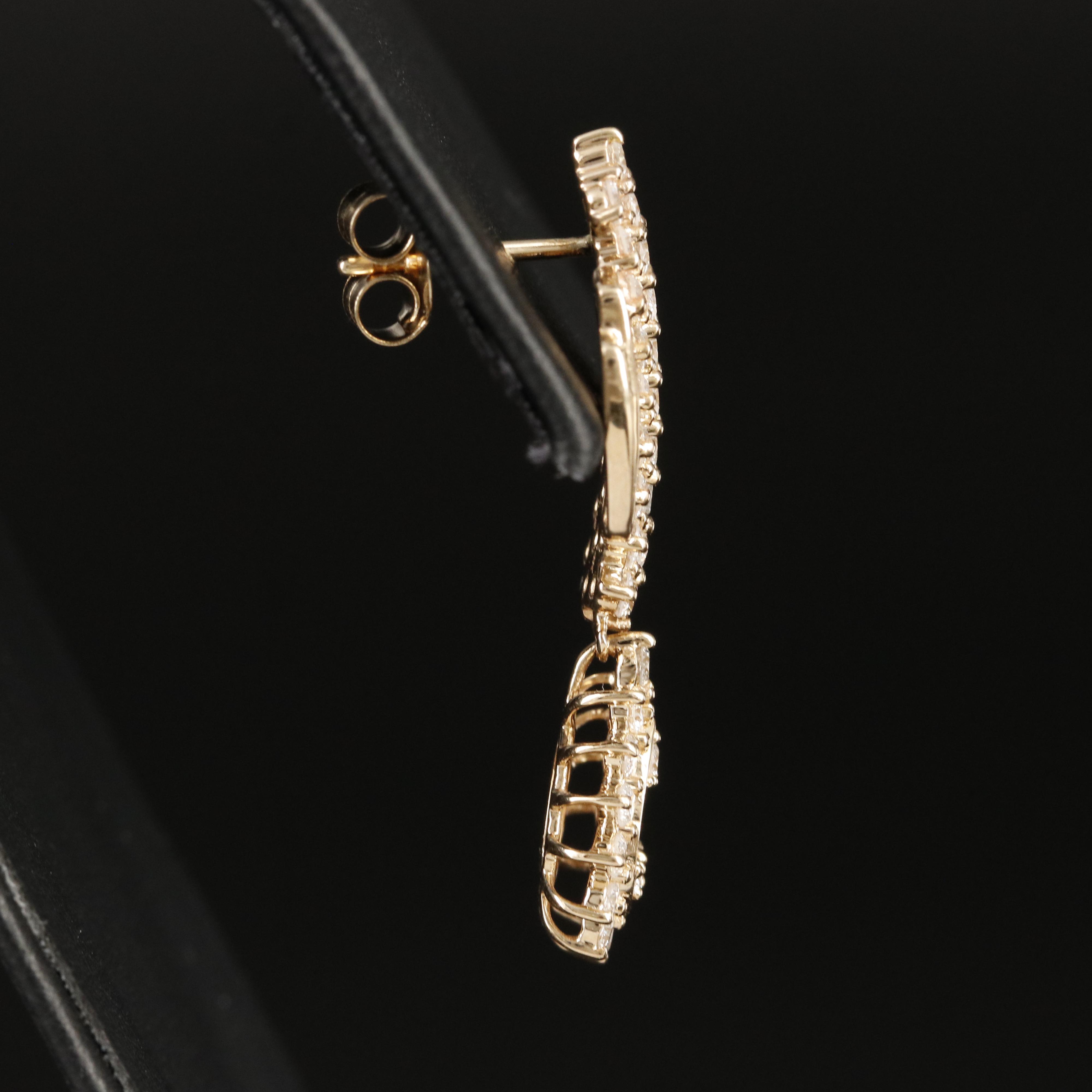 14K 2.53 CTW Diamond Pendant Earrings