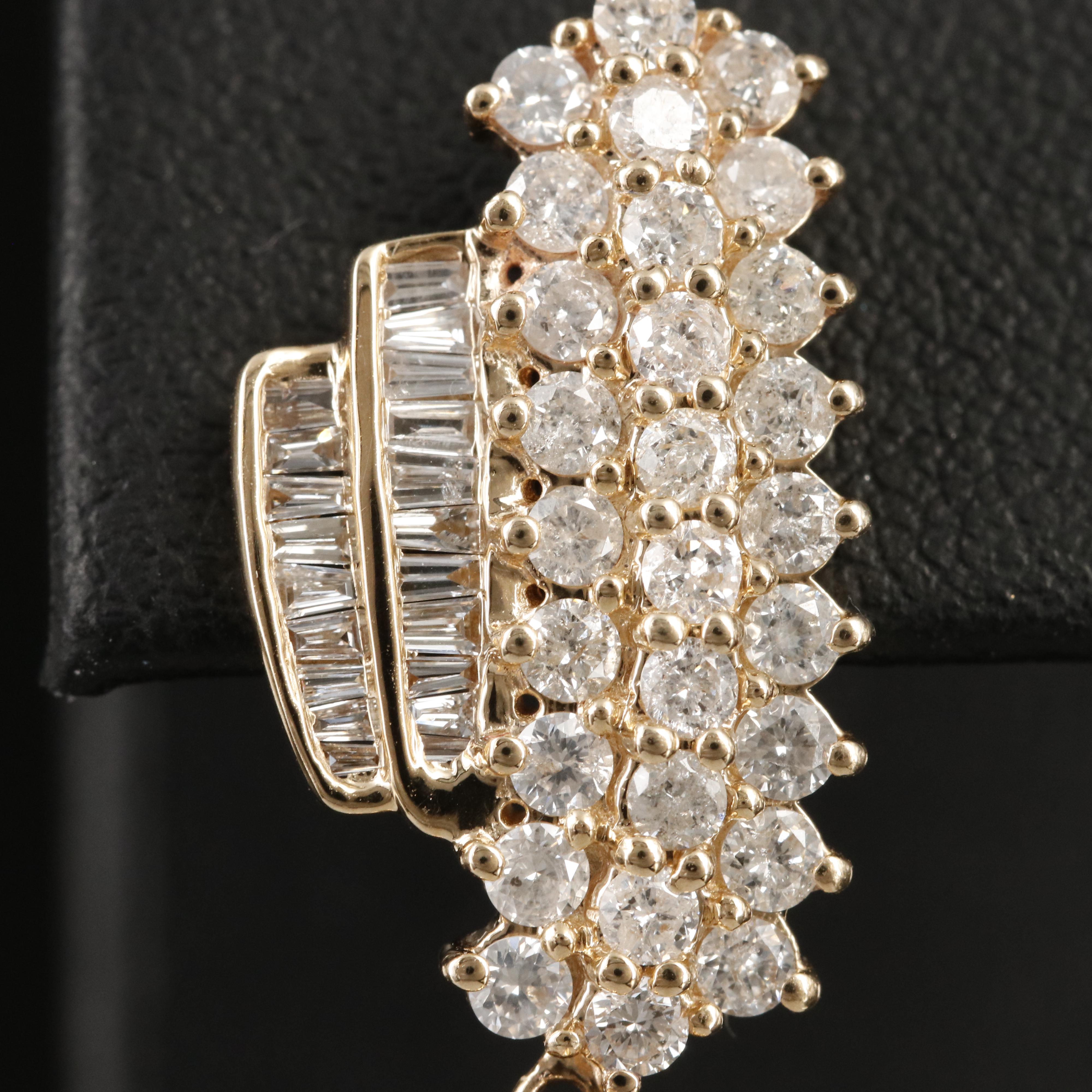 14K 2.53 CTW Diamond Pendant Earrings