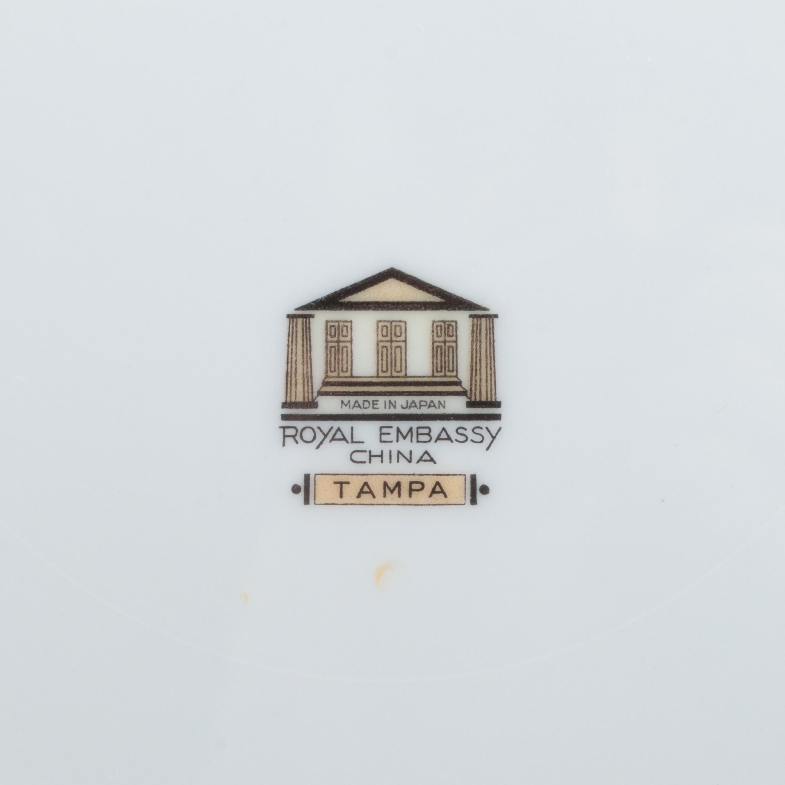 Royal Embassy Japan "Tampa" Porcelain Dinnerware, Mid-20th Century