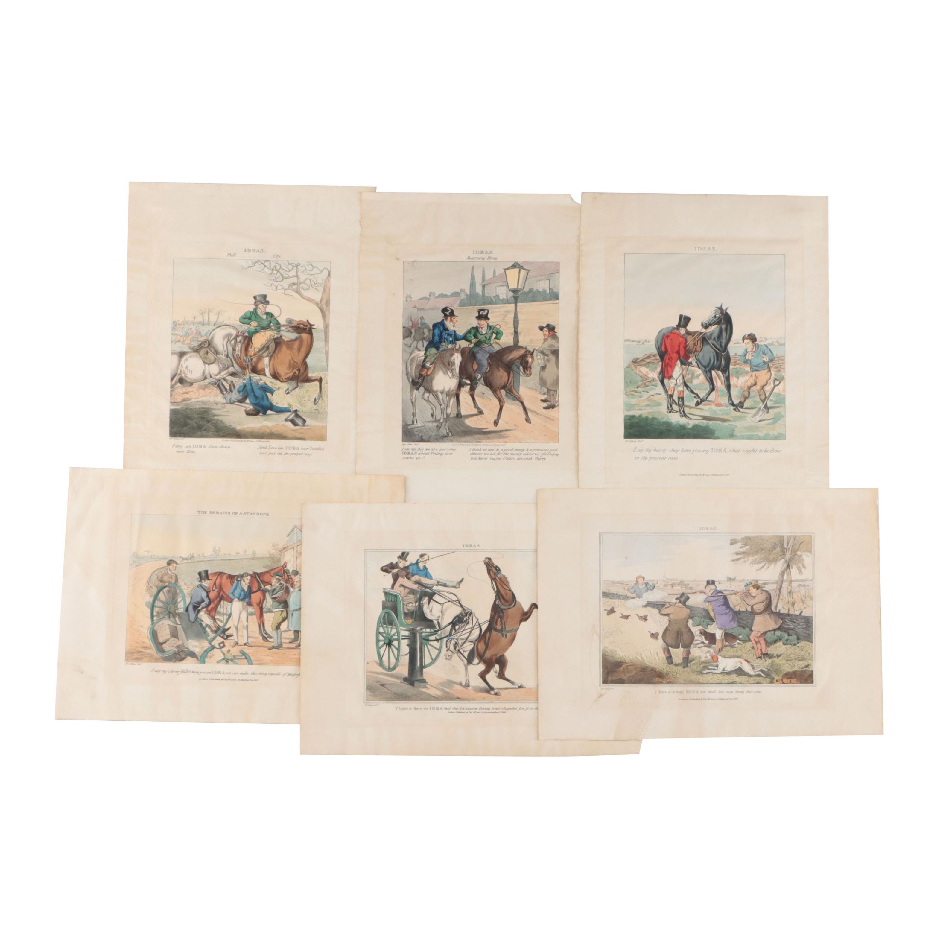 Hand-Colored Lithographs After Henry Alken of Hunting Scenes