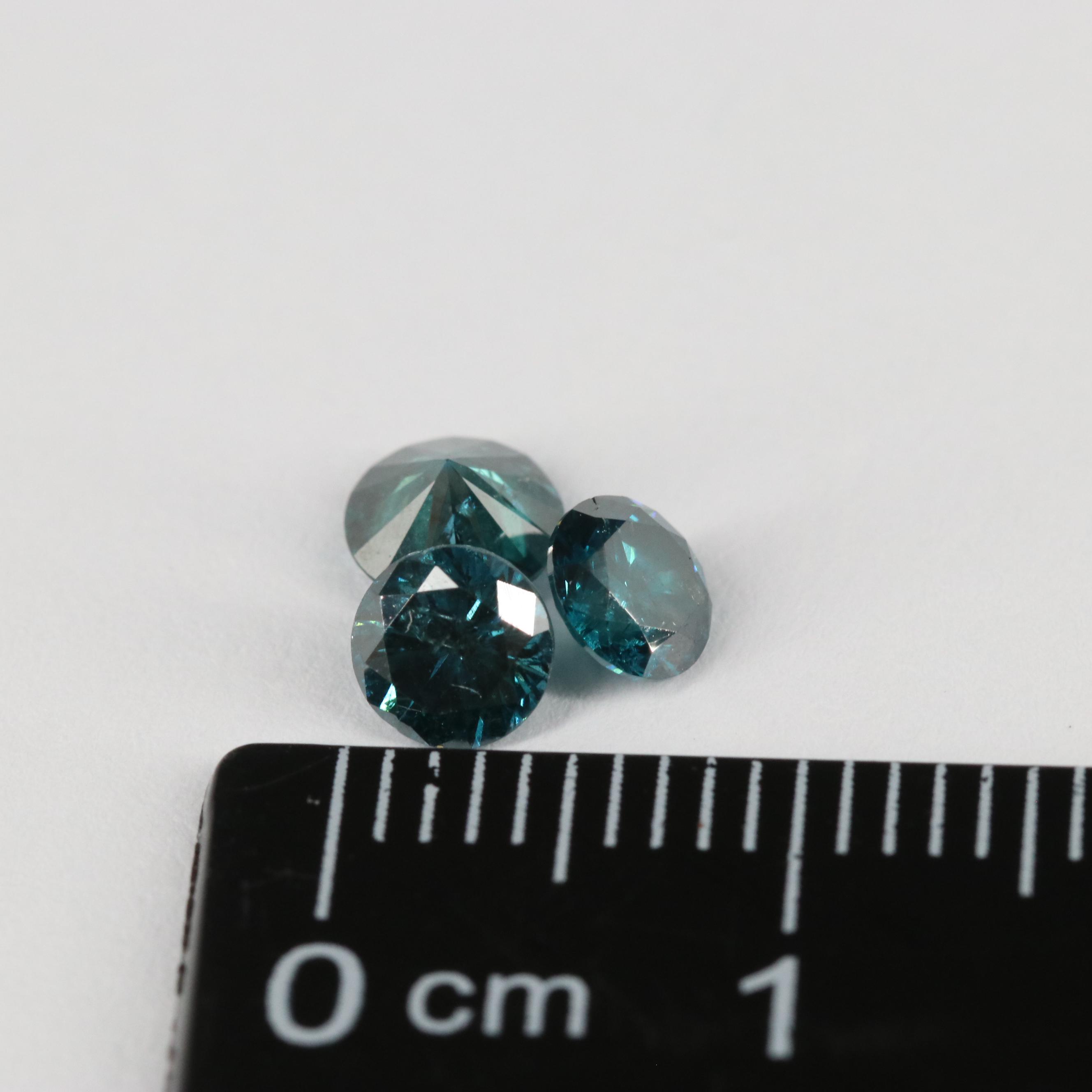 Loose 1.14 CTW Blue Diamonds