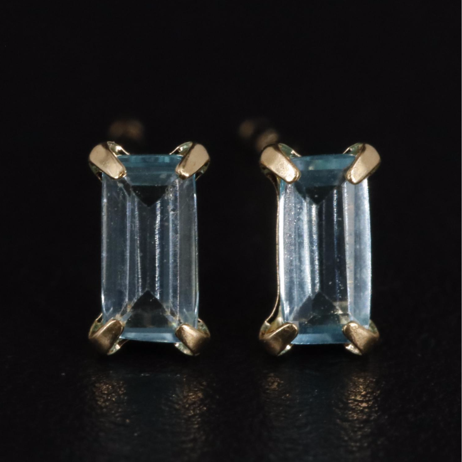 18K Paraiba Apatite Stud Earrings