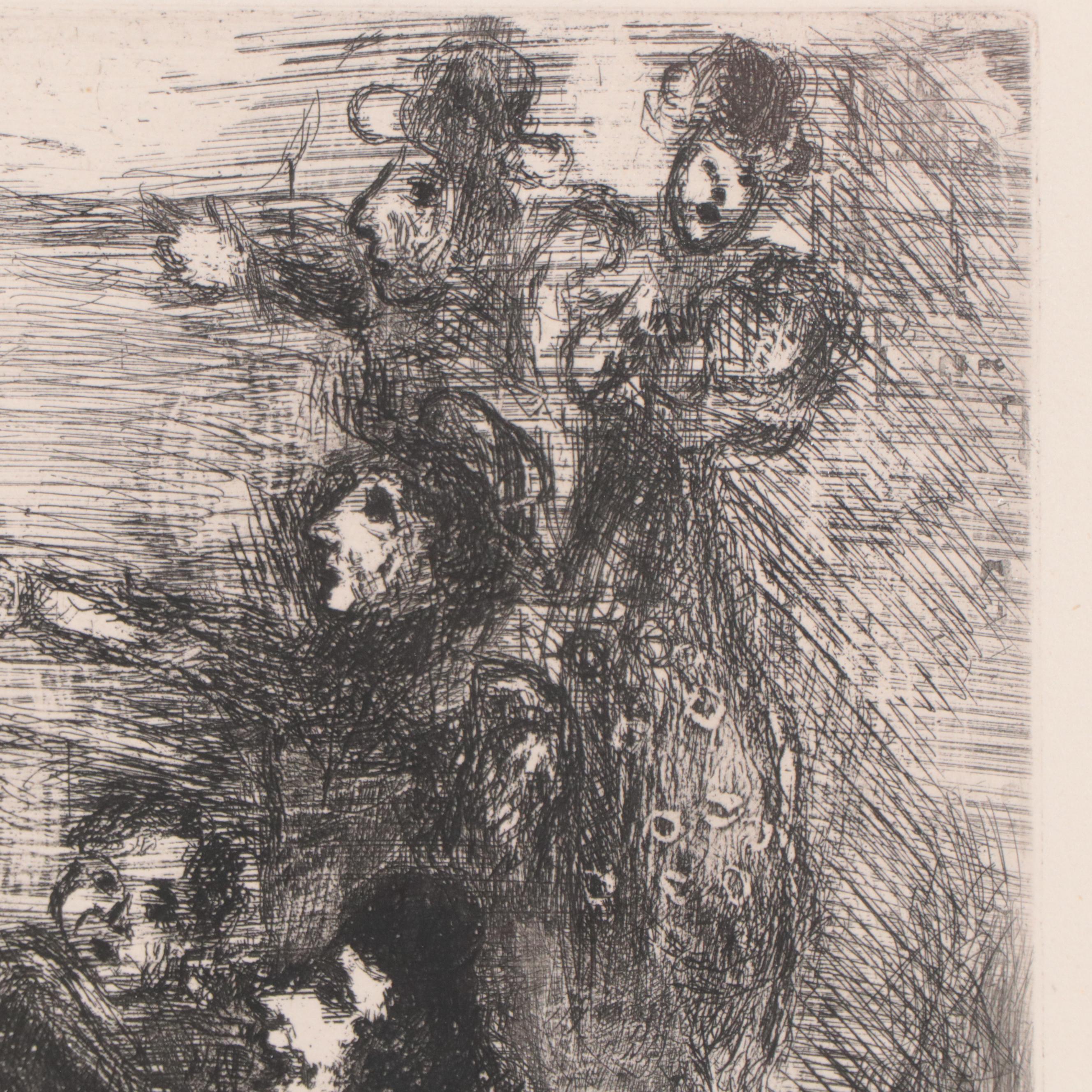 Marc Chagall Etching "Le Chameau et les Bâtons Flottants"
