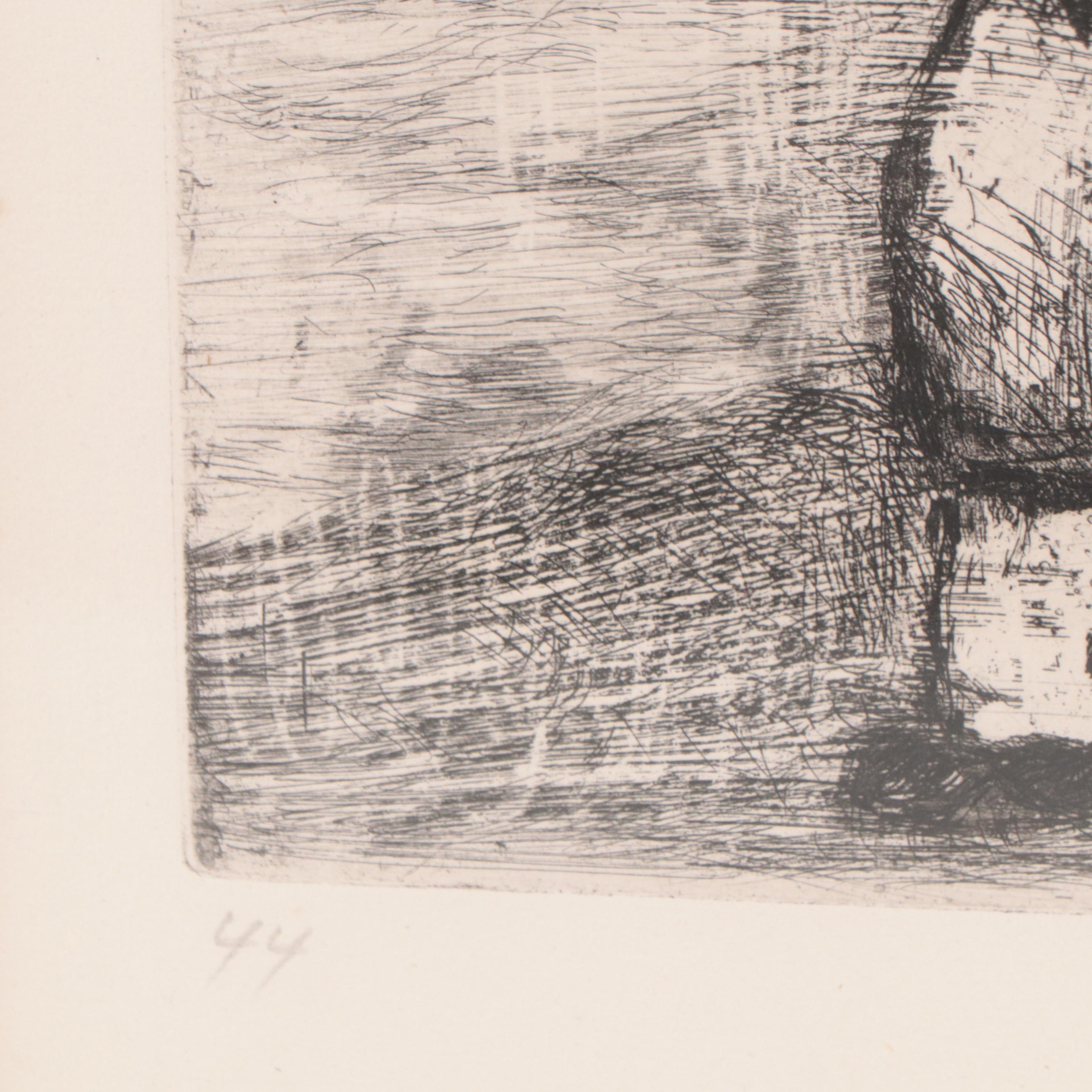 Marc Chagall Etching "Le Chameau et les Bâtons Flottants"