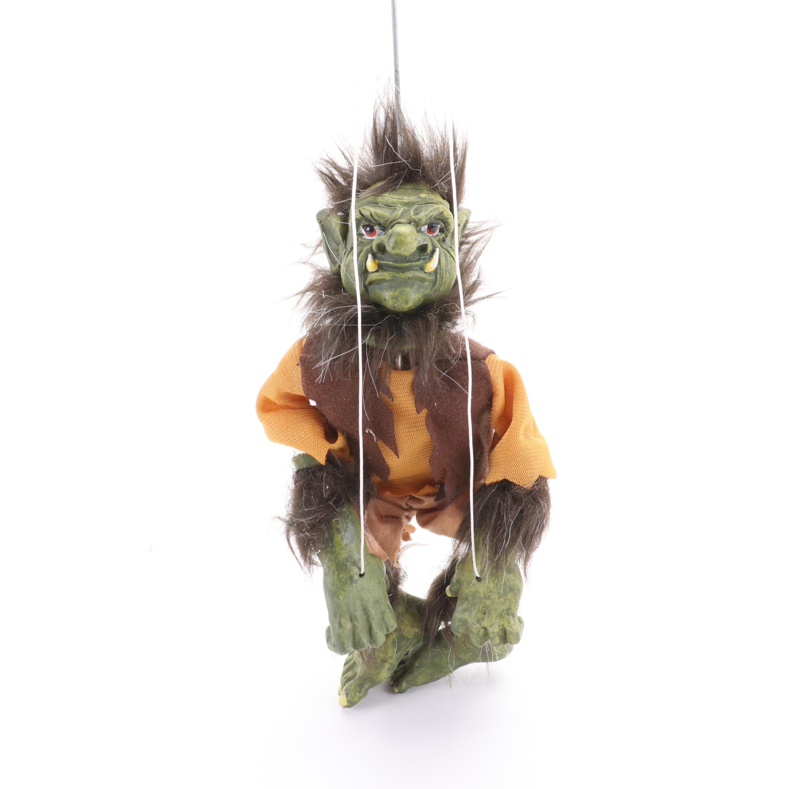 Grand Little Theater The Three Billy Goats Gruff Marionette Puppets Story Set