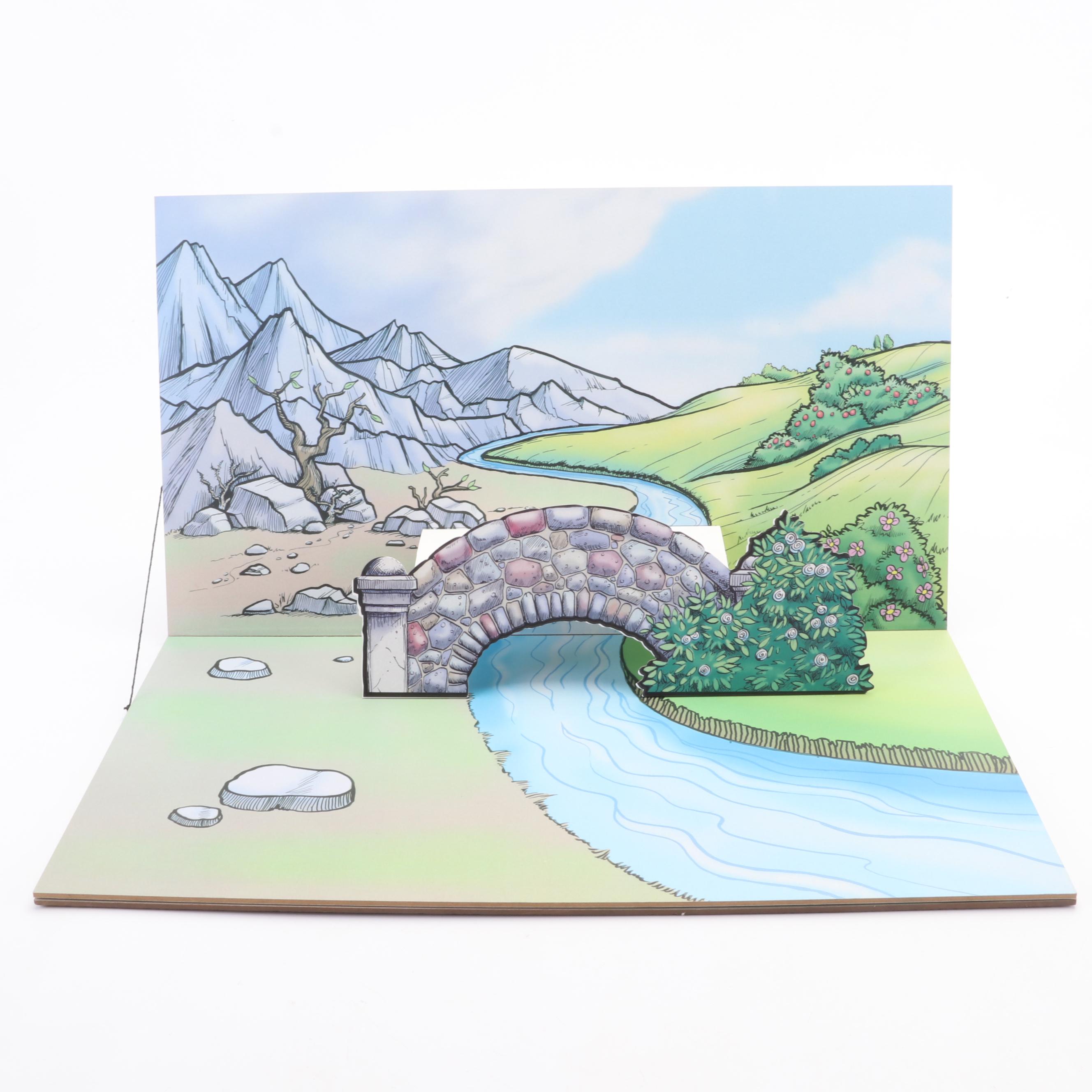 Grand Little Theater The Three Billy Goats Gruff Marionette Puppets Story Set