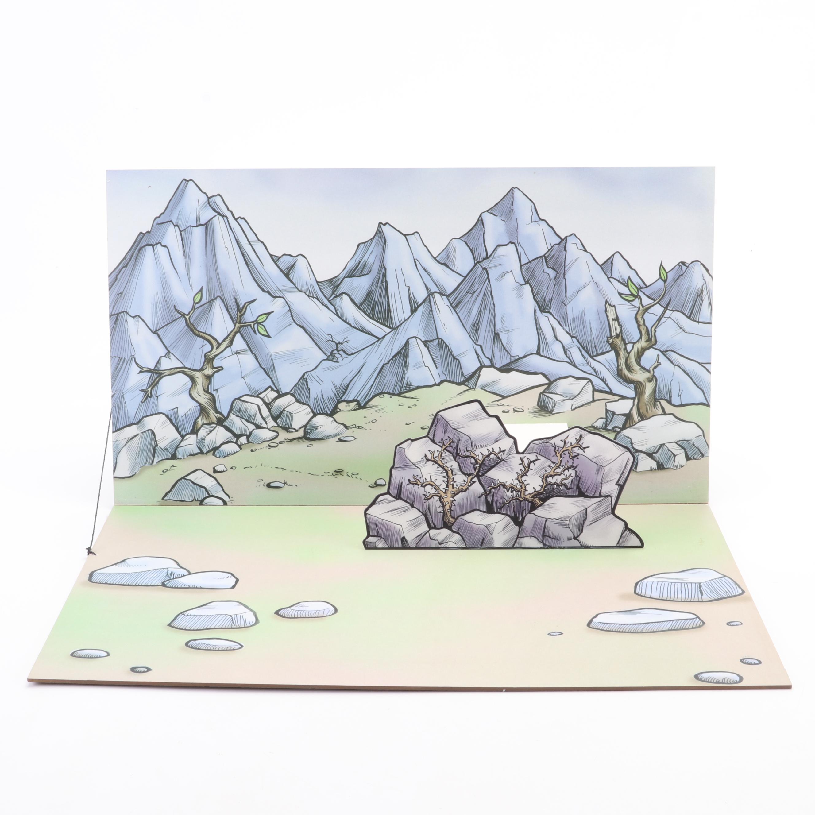 Grand Little Theater The Three Billy Goats Gruff Marionette Puppets Story Set