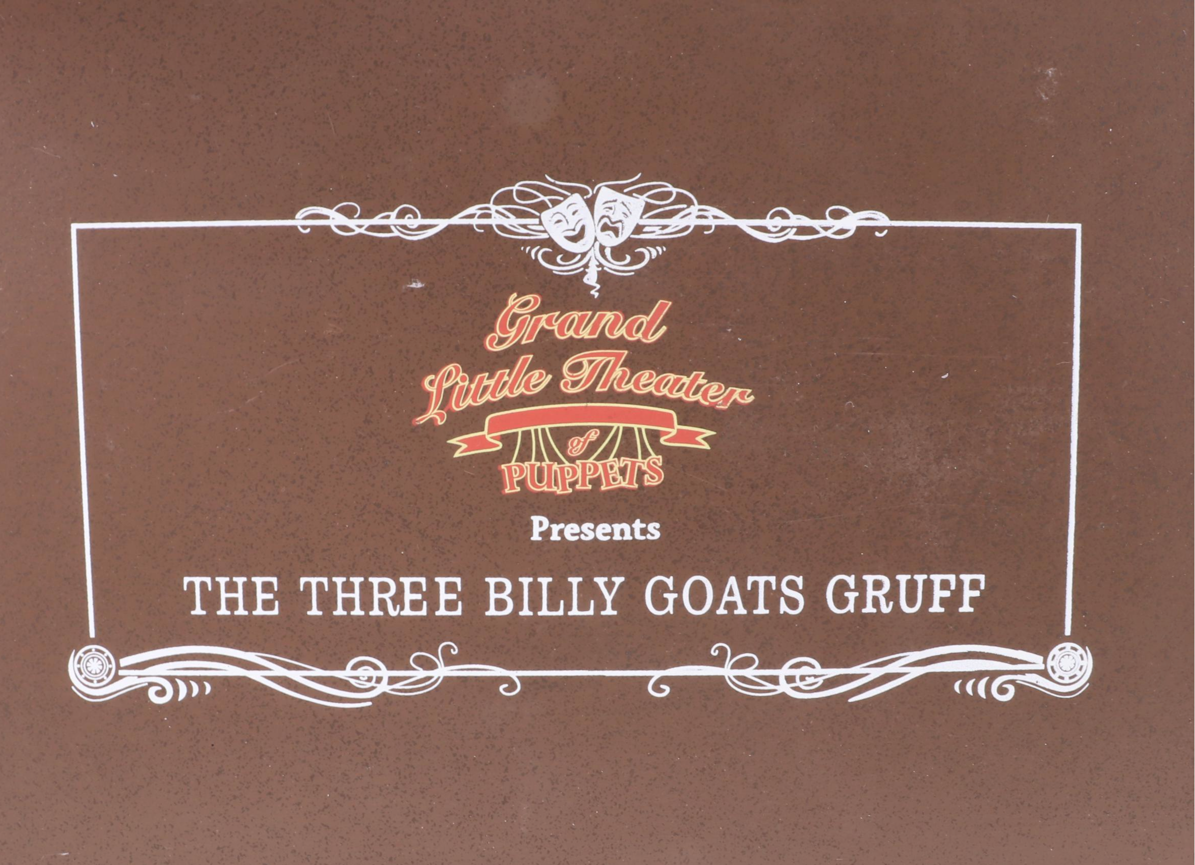 Grand Little Theater The Three Billy Goats Gruff Marionette Puppets Story Set