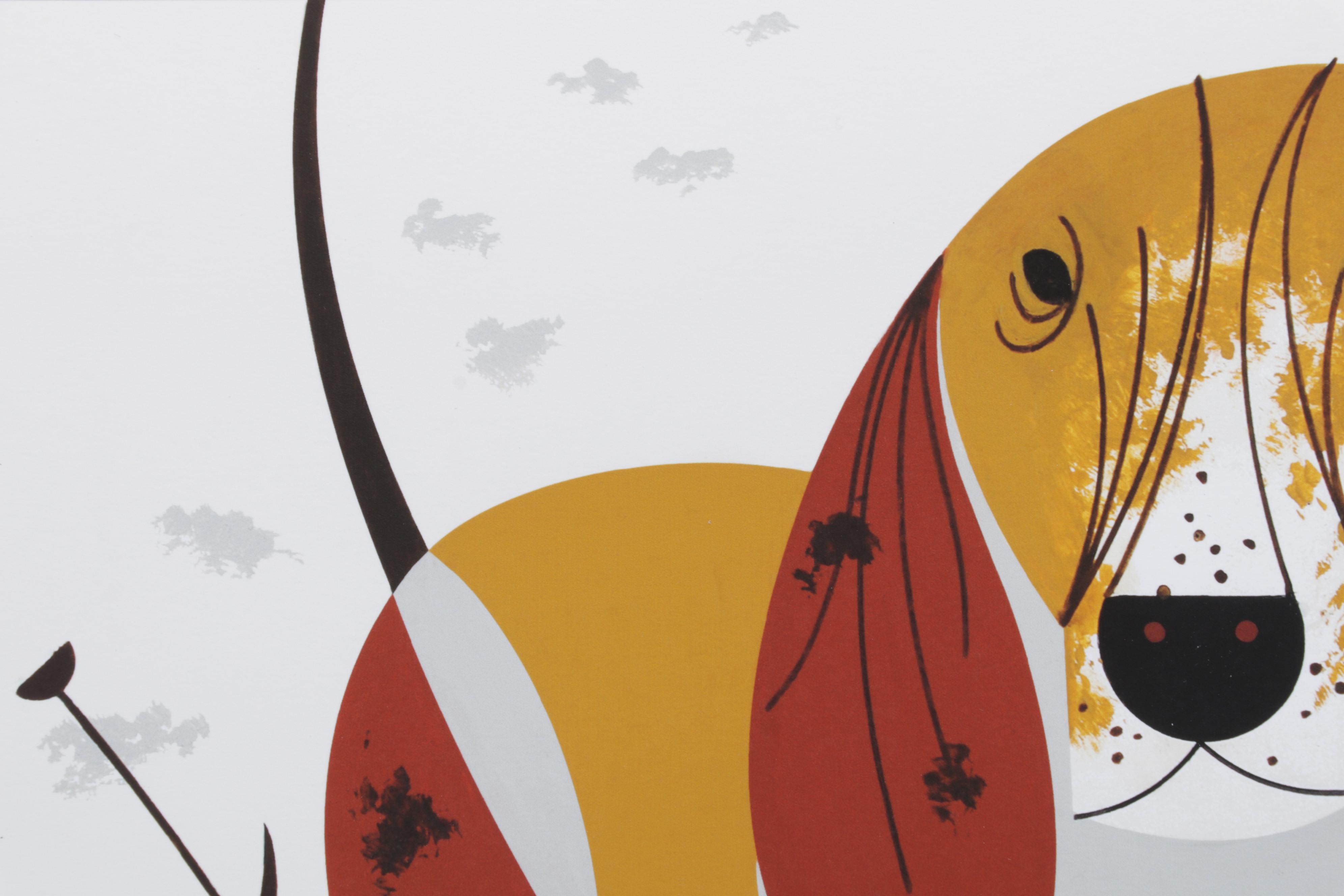 Giclée After Charley Harper "Bassett," Circa 2005