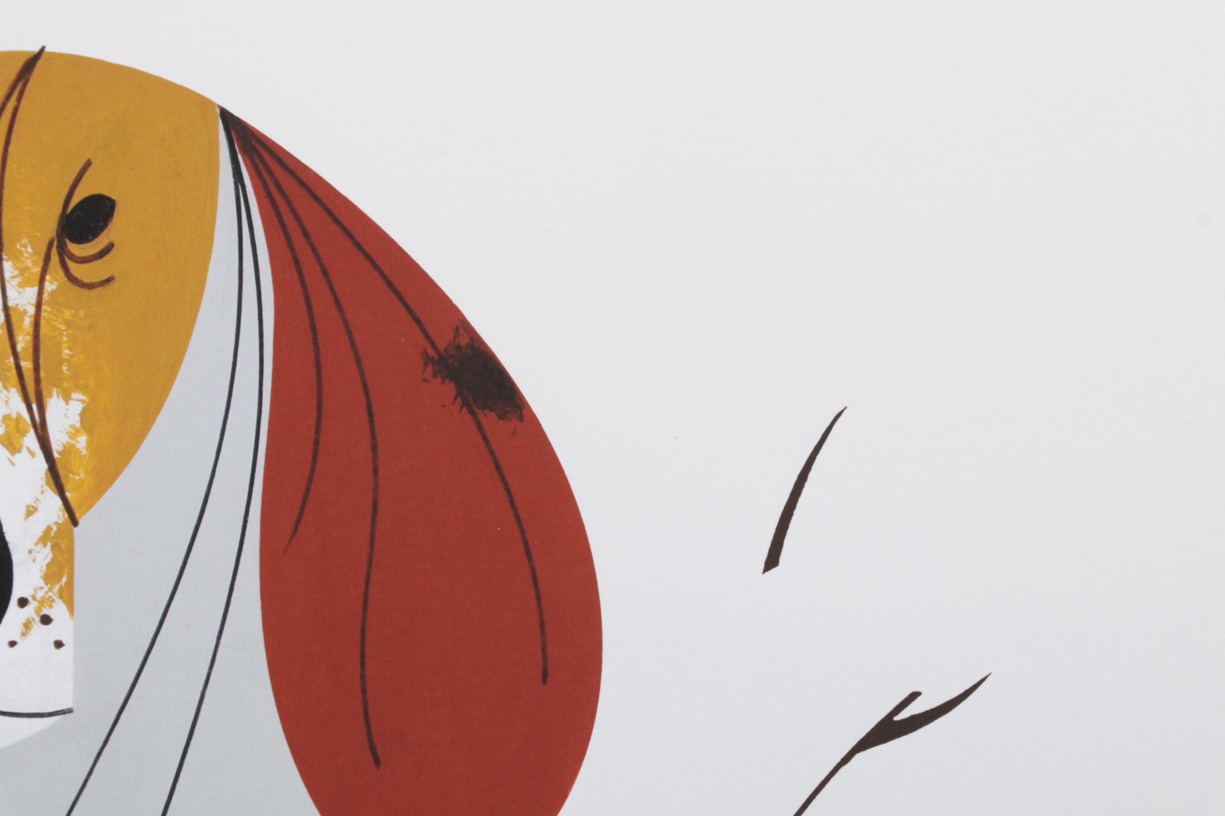 Giclée After Charley Harper "Bassett," Circa 2005