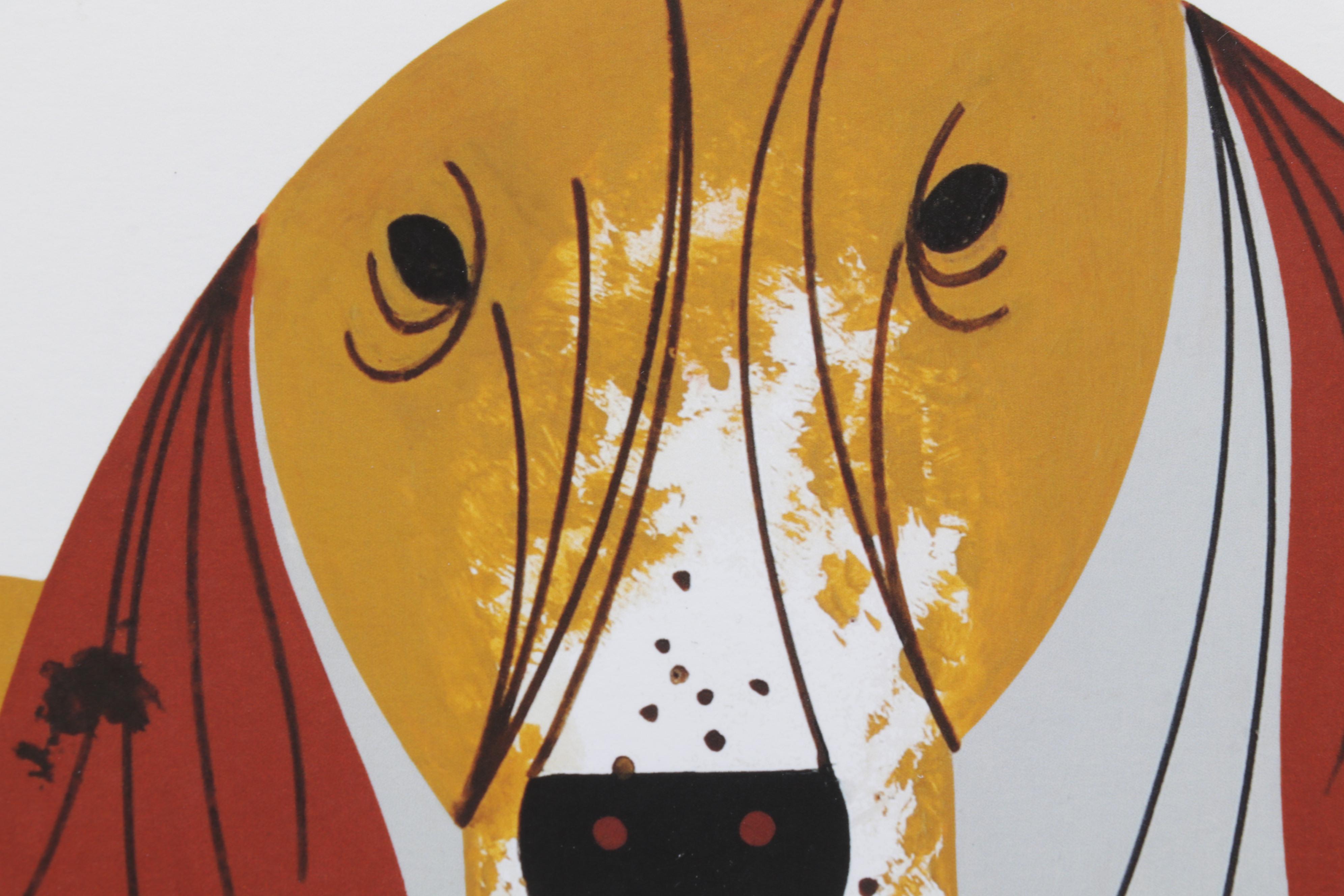 Giclée After Charley Harper "Bassett," Circa 2005