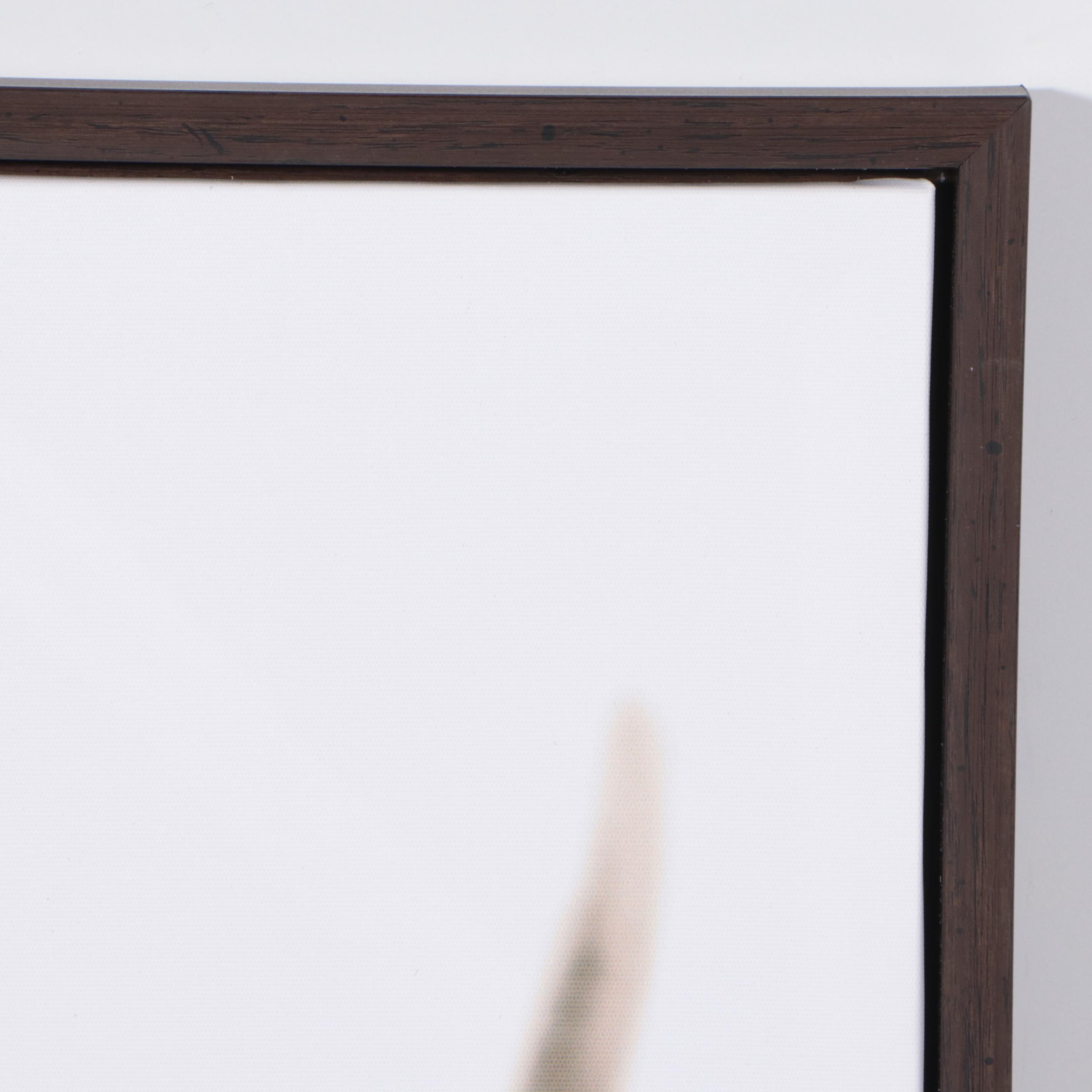 Threshold Reindeer Giclée Print with Pair of Light Wood Finish Bracket Shelves