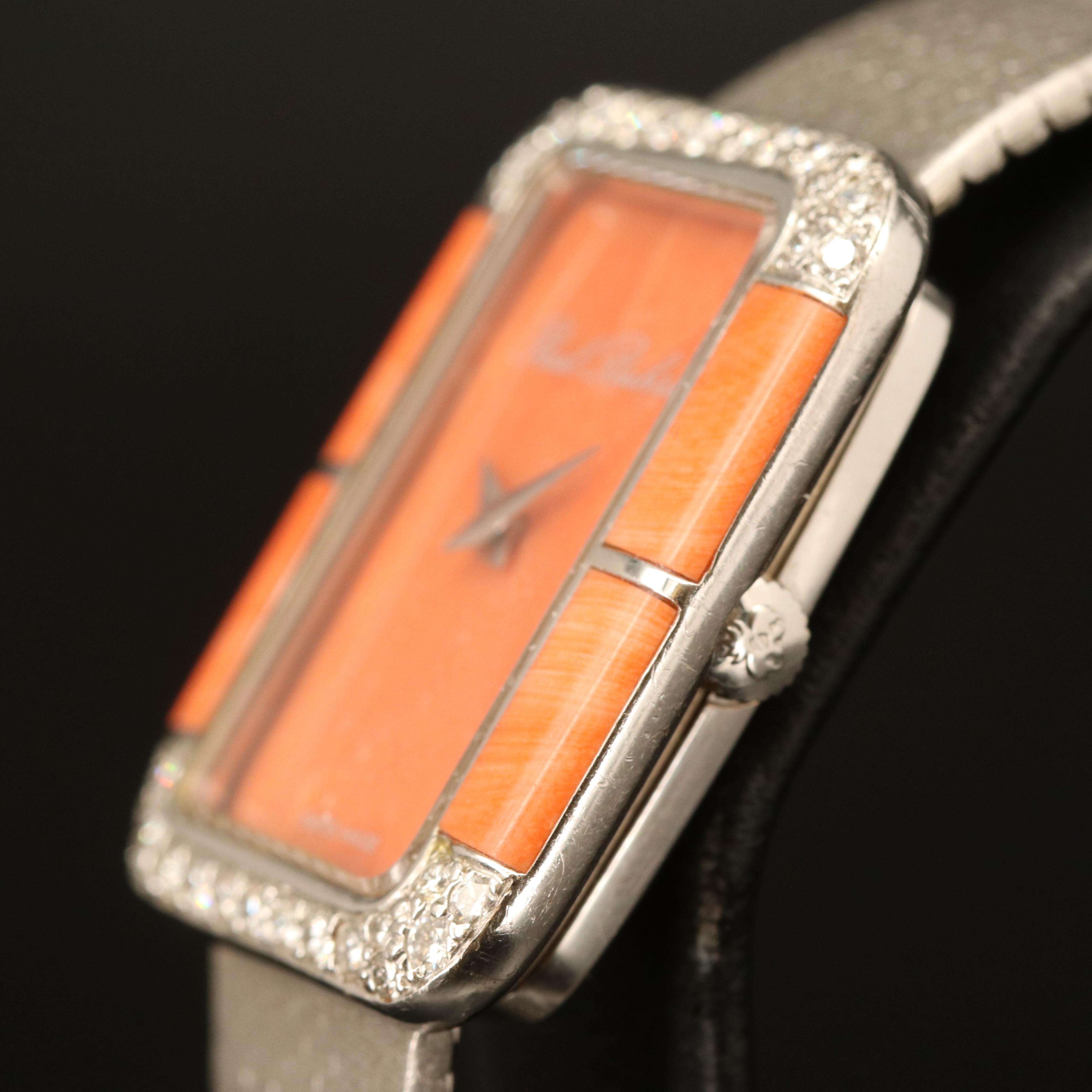 Paul Buhré  18K Diamond and Coral Watch