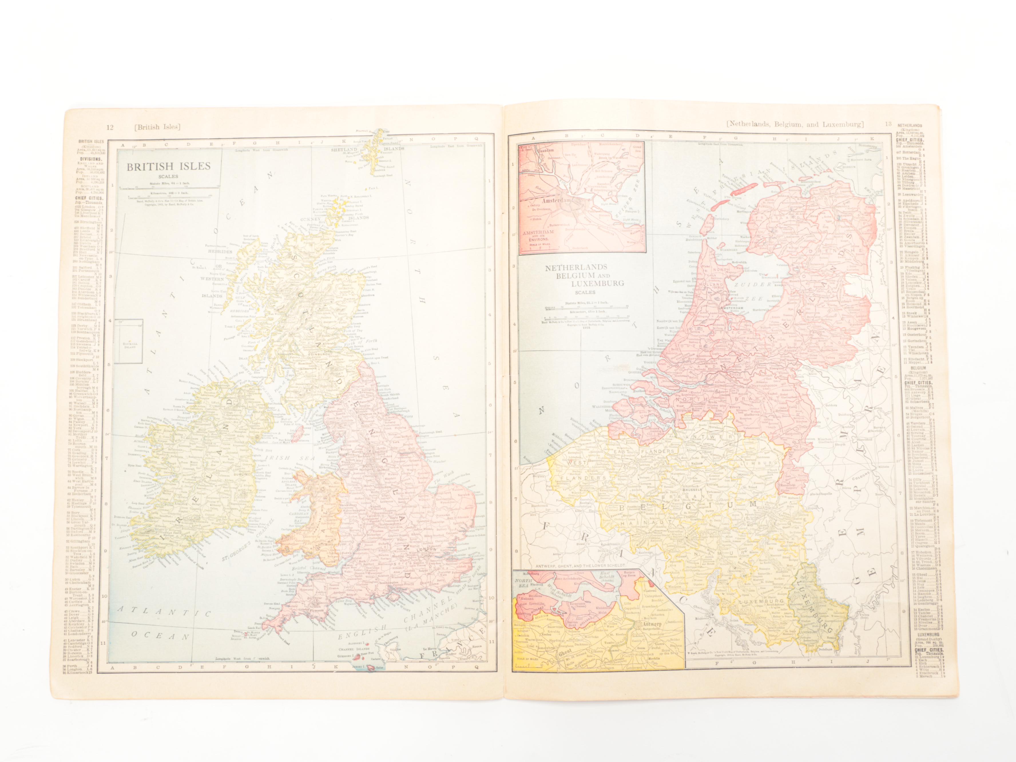 World War I "Subject Nationalities of the German Alliance" and "War Atlas" Maps