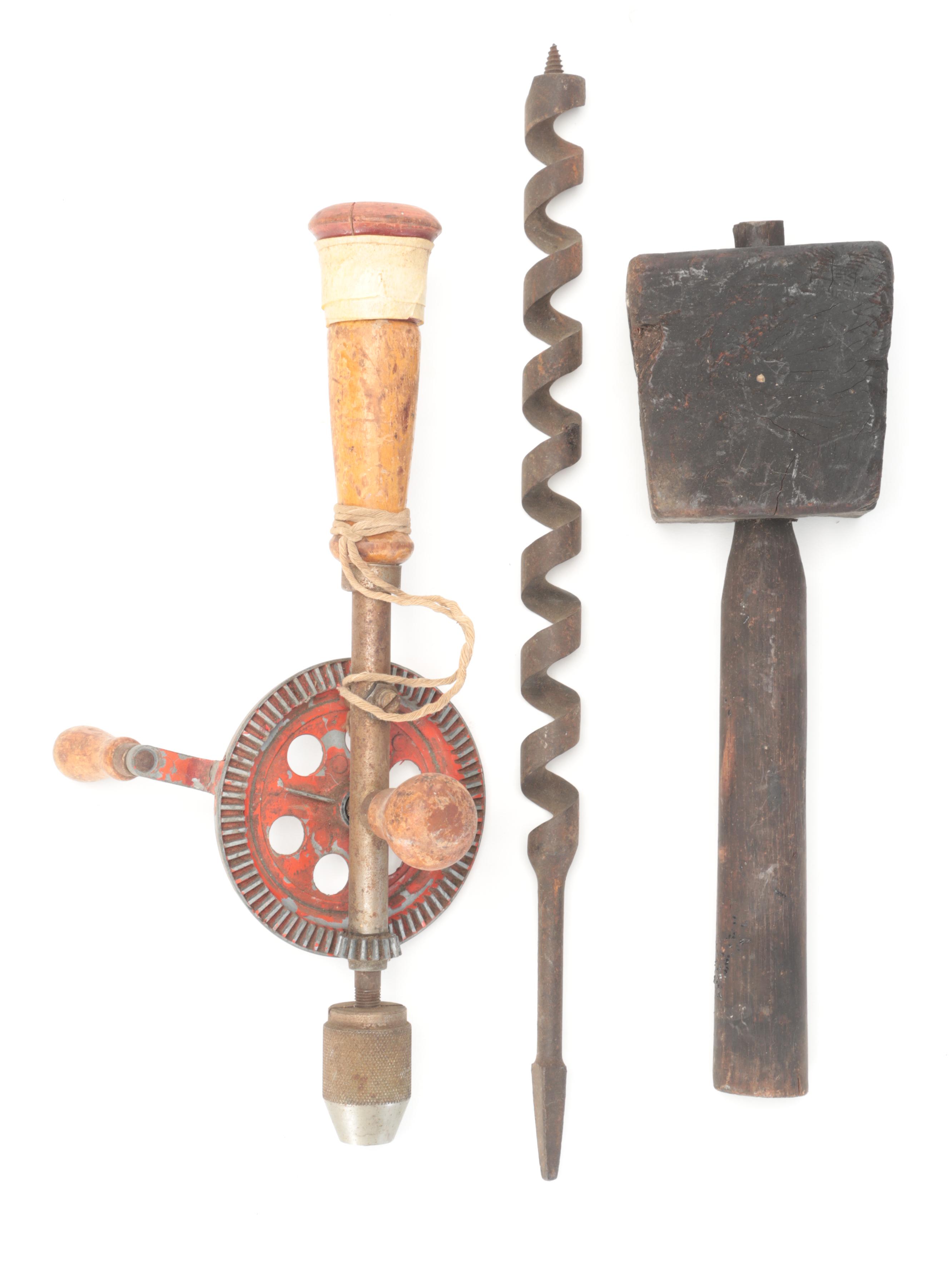 Ball Peen Hammers, Brace Drills and Block Planes, More Hand Tools