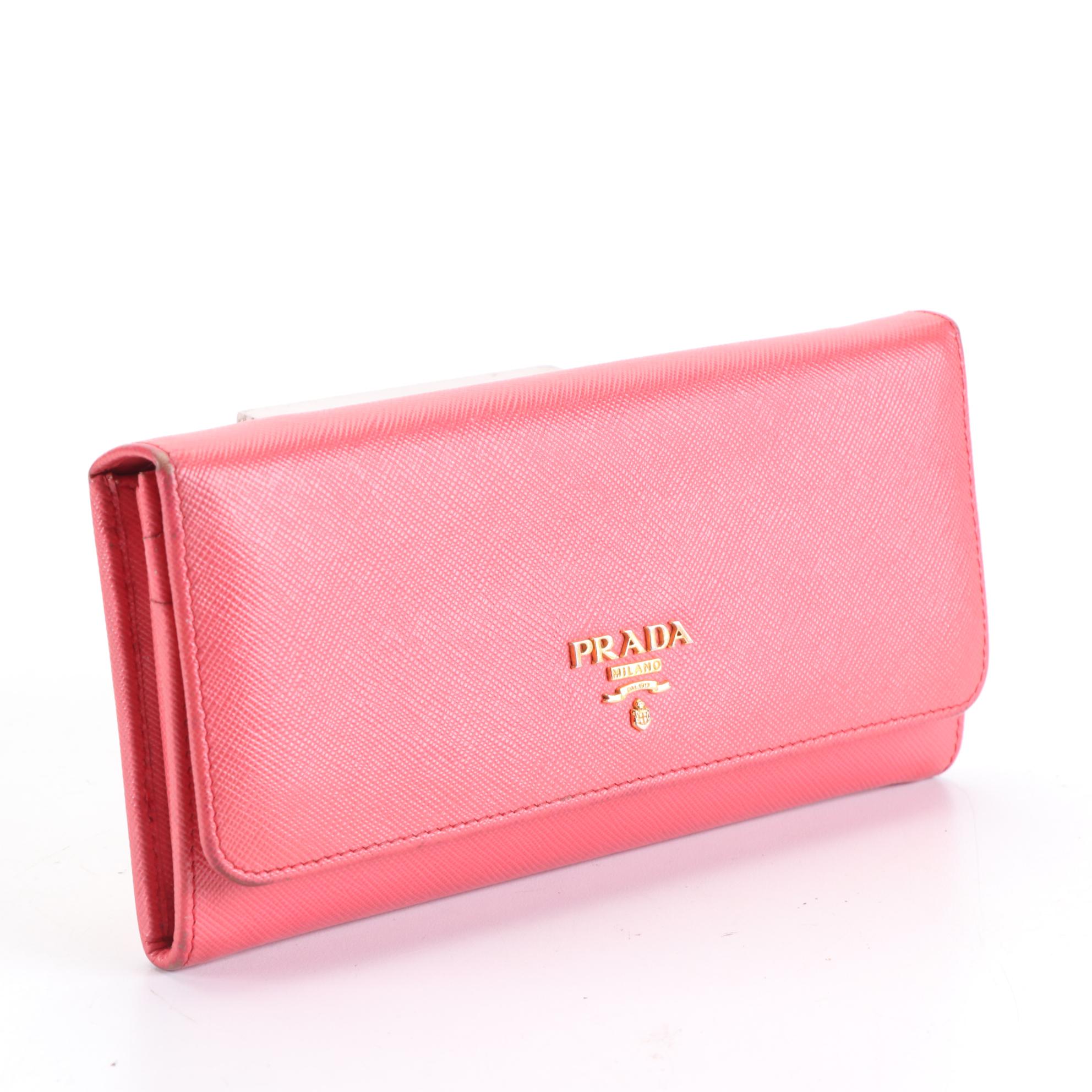 Prada Saffiano Leather Continental Wallet with Box