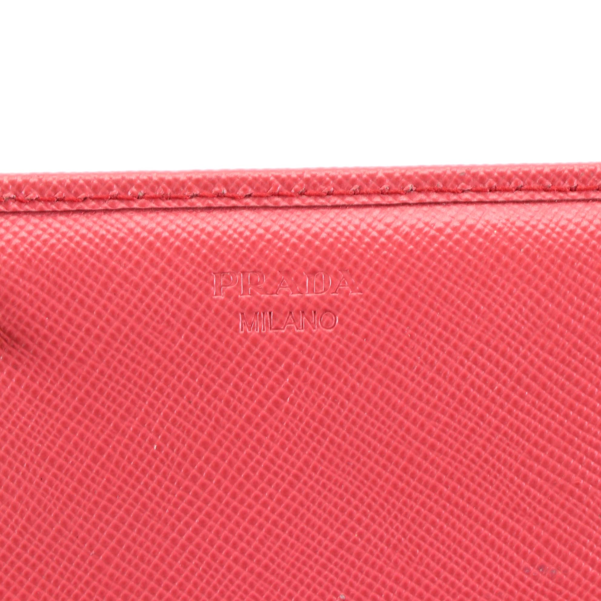 Prada Saffiano Leather Continental Wallet with Box